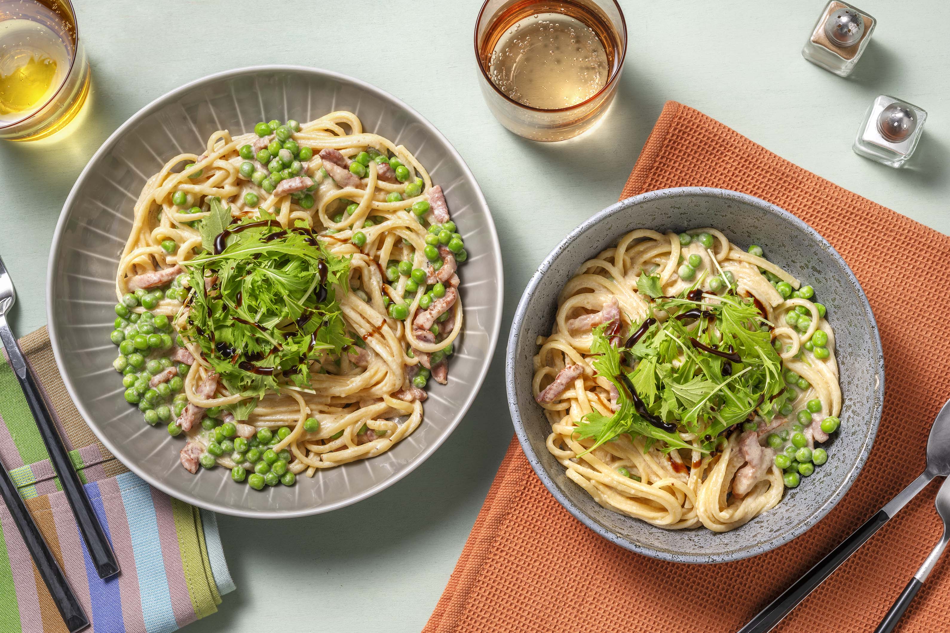 Linguine in Creamy Bacon Sauce Recipe HelloFresh