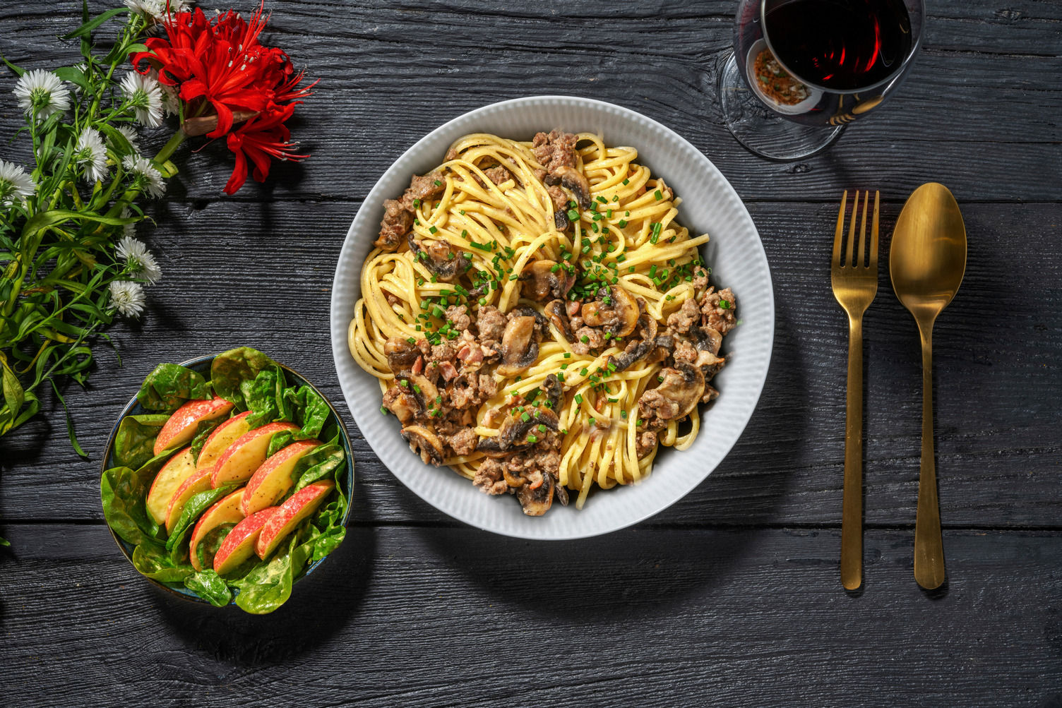 Creamy Bison and Bacon Linguine Recipe HelloFresh