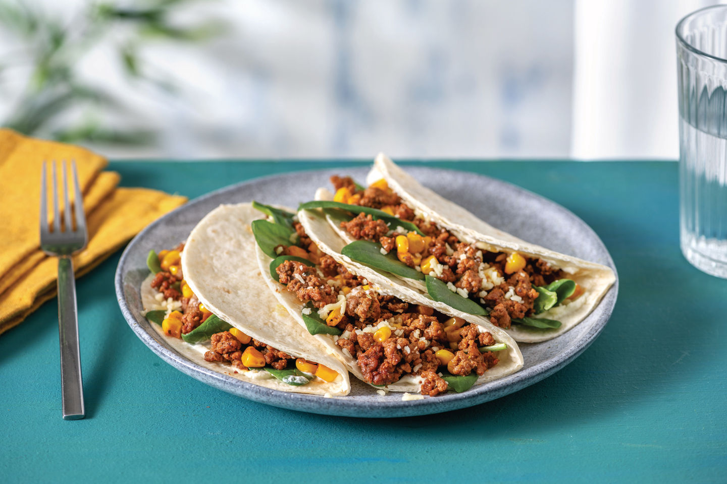 Mexican Beef & Corn Quesadillas with Cheddar Cheese & Sour Cream Recipe