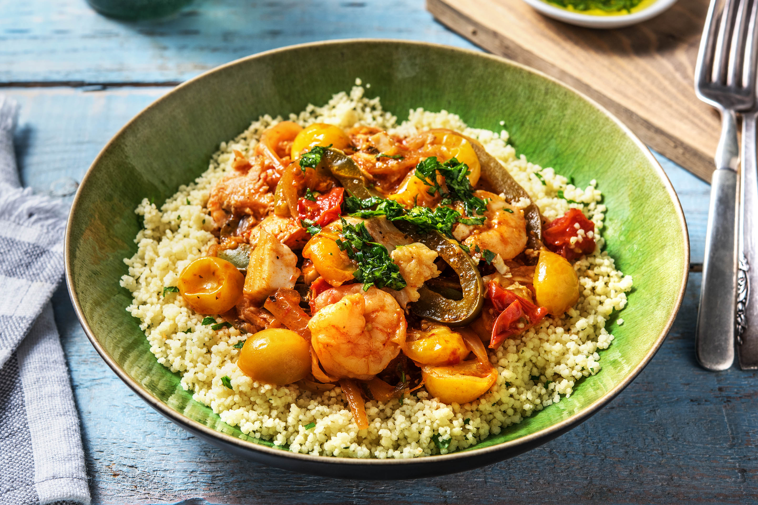 Fish Stew with Couscous and Dressing Recipe HelloFresh