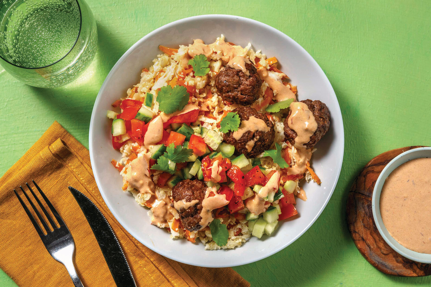 Mexican Beef Meatballs & CauliCarrot Rice Recipe HelloFresh