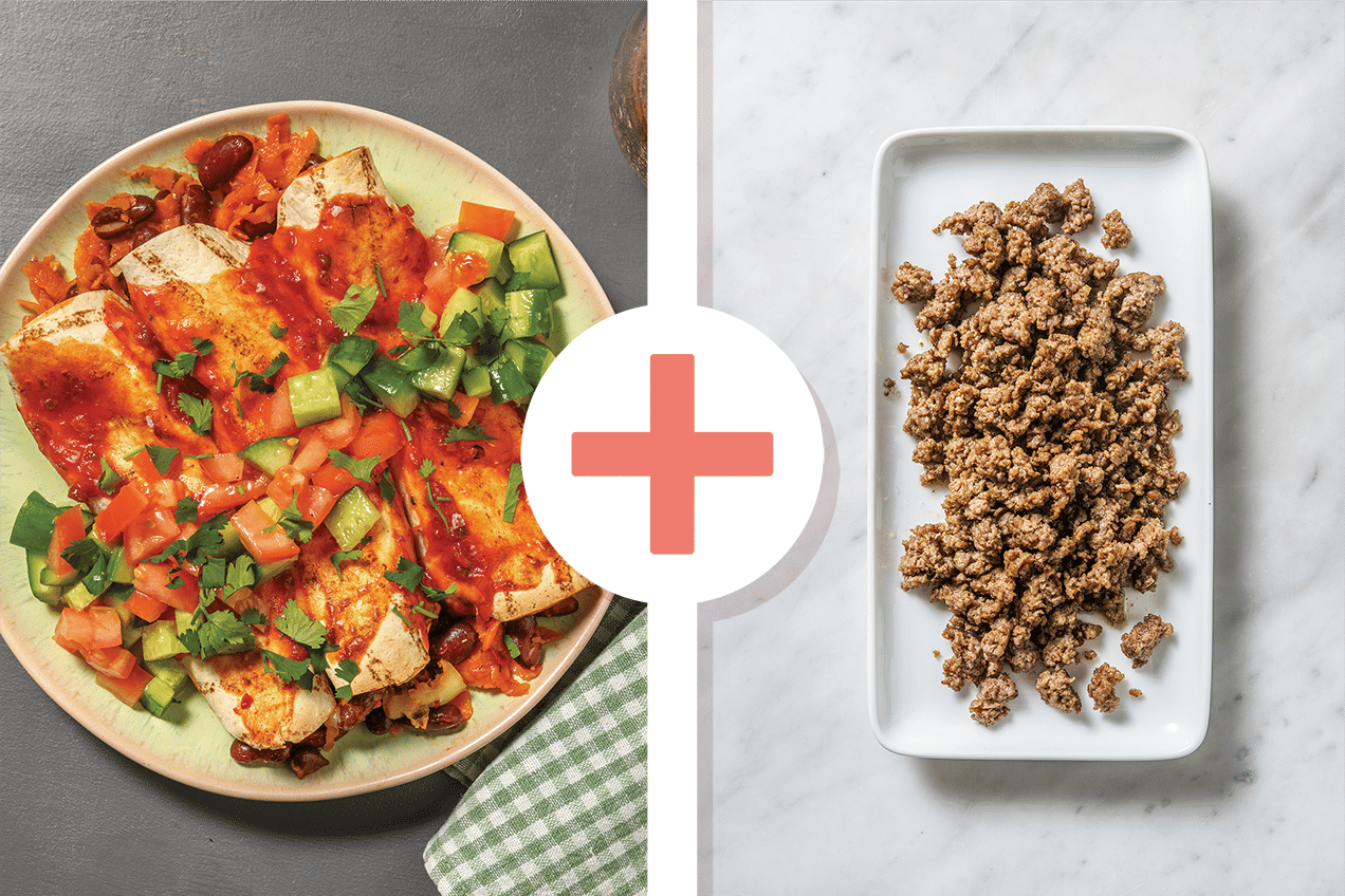 MexicanSpiced Beef & Bean Enchiladas Recipe HelloFresh