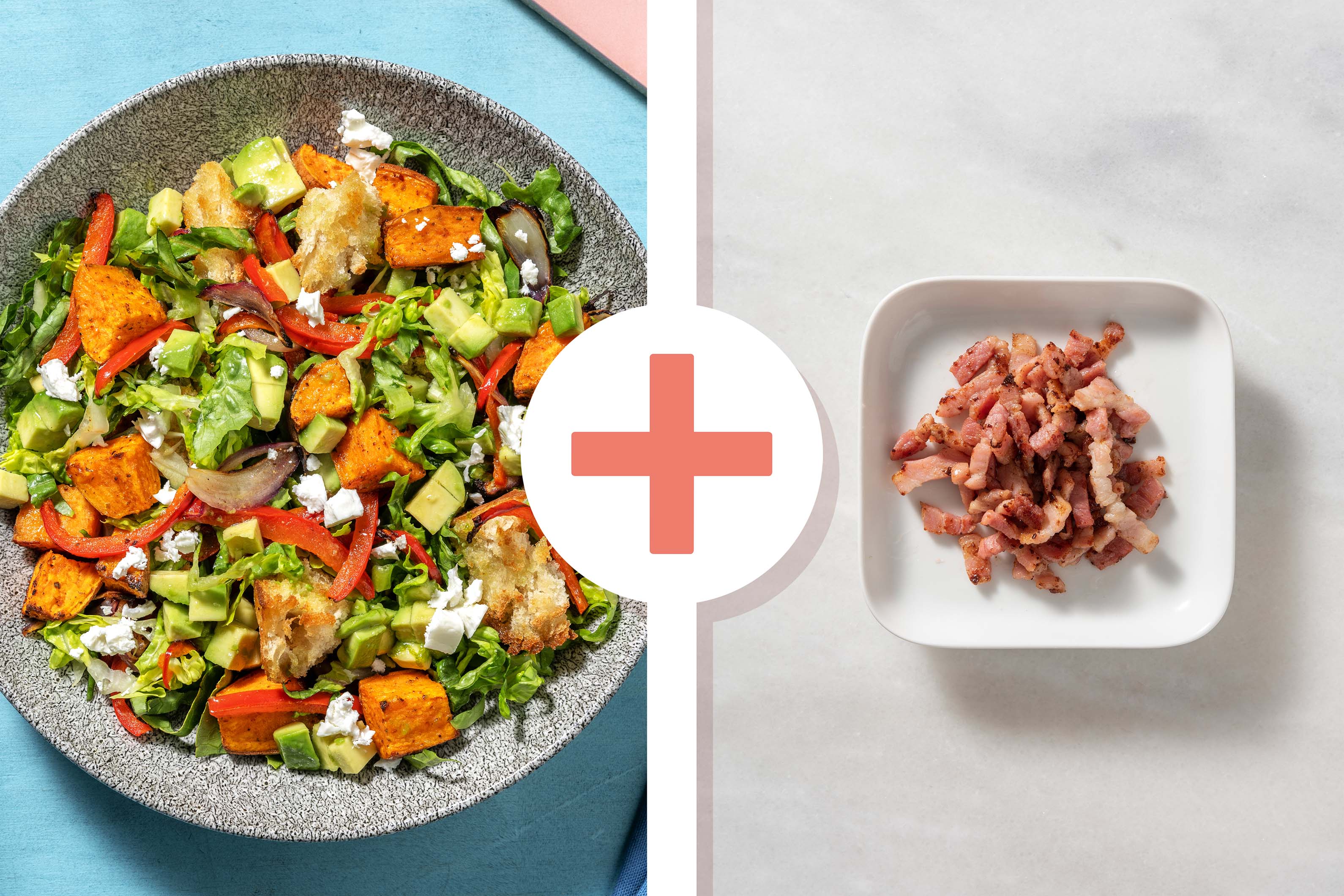 Mexican Style Roasted Sweet Potato Salad with Bacon Lardons Recipe