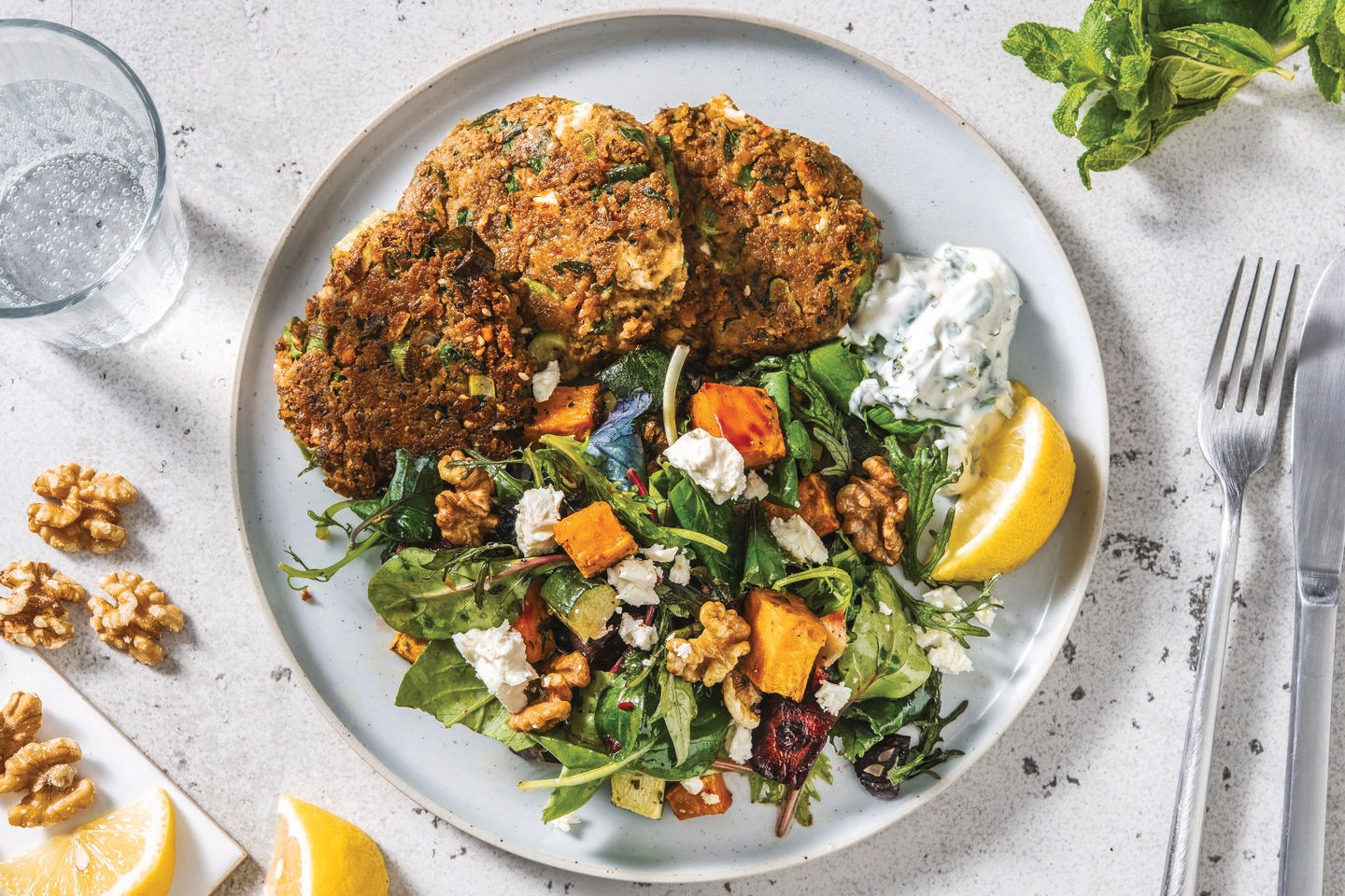 Middle Eastern Lentil & Fetta Patties Recipe HelloFresh