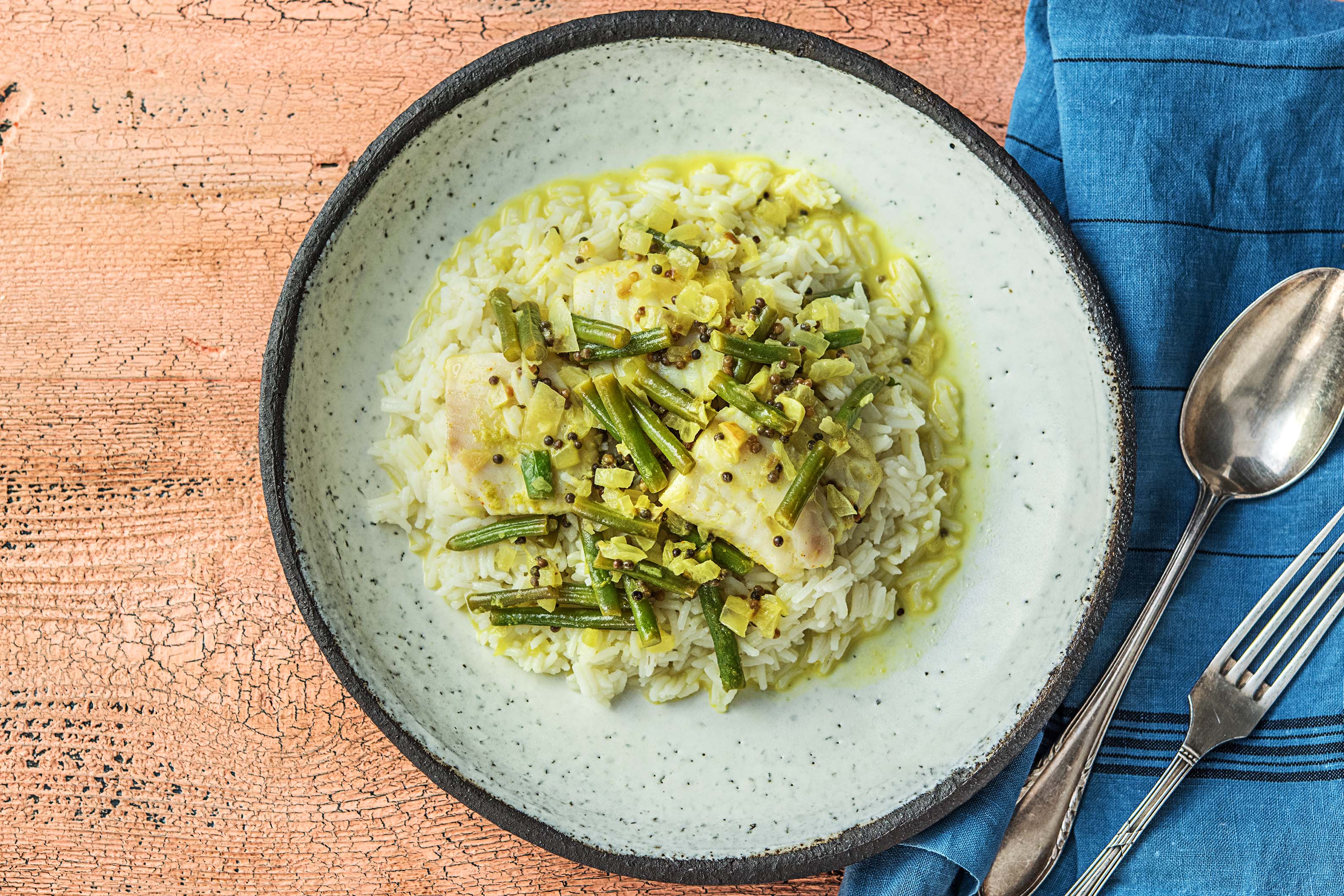 Fish Curry with Green Beans & Rice Recipe HelloFresh