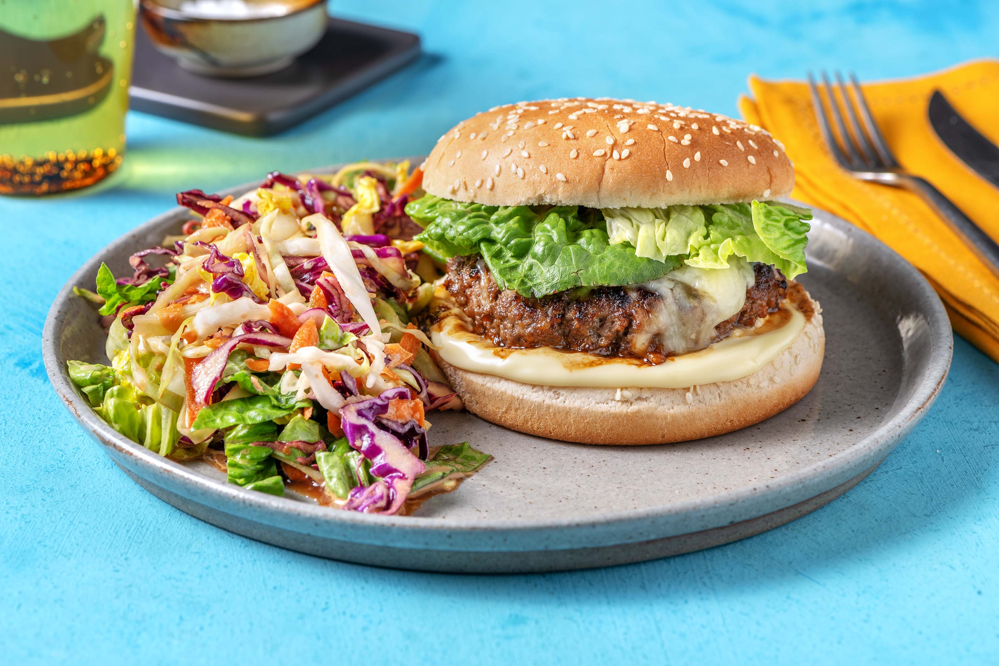 Miso and Caramelised Onion Marmalade Burger Recipe HelloFresh