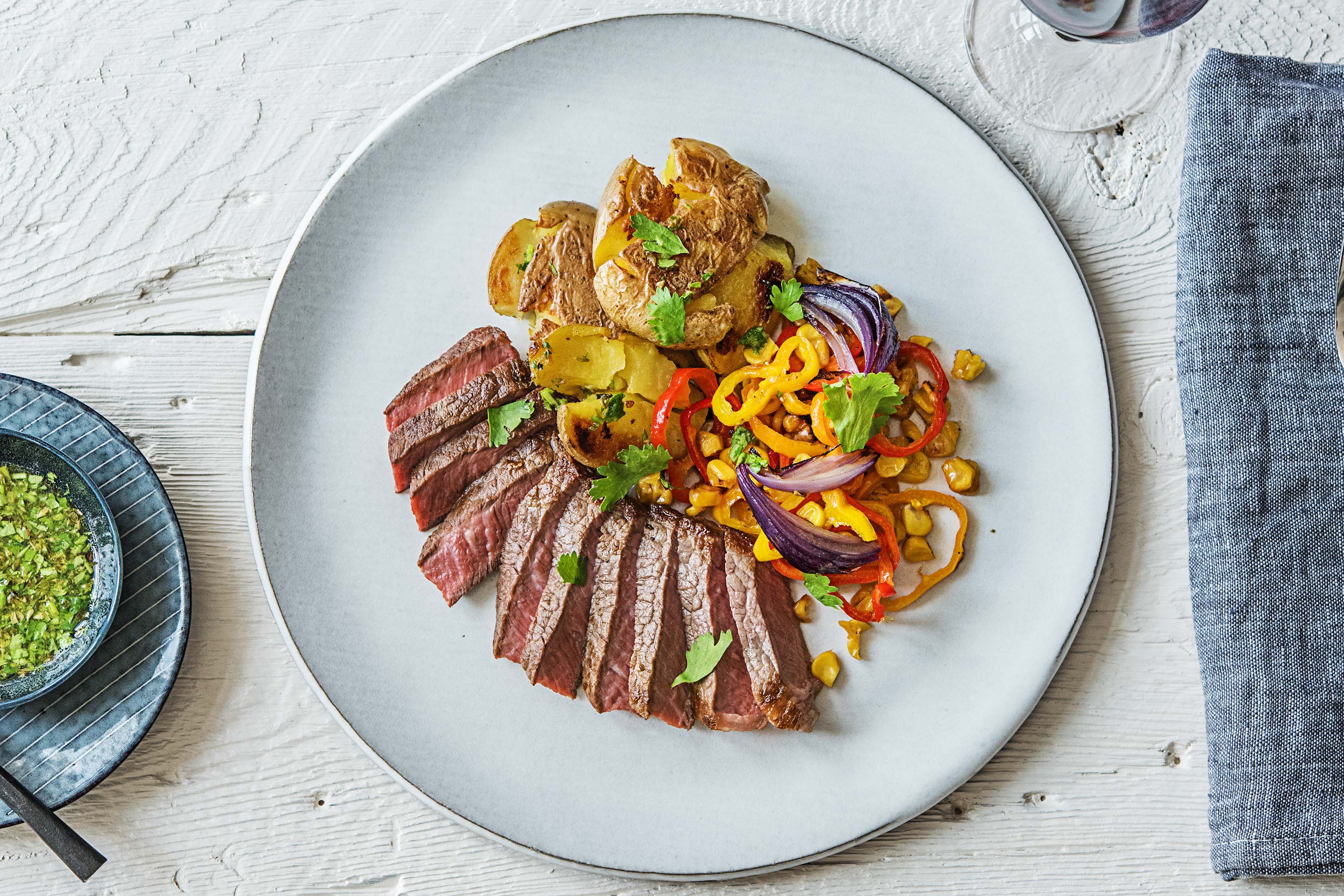 Mojo-Drizzled New York Strip Steak Recipe | HelloFresh