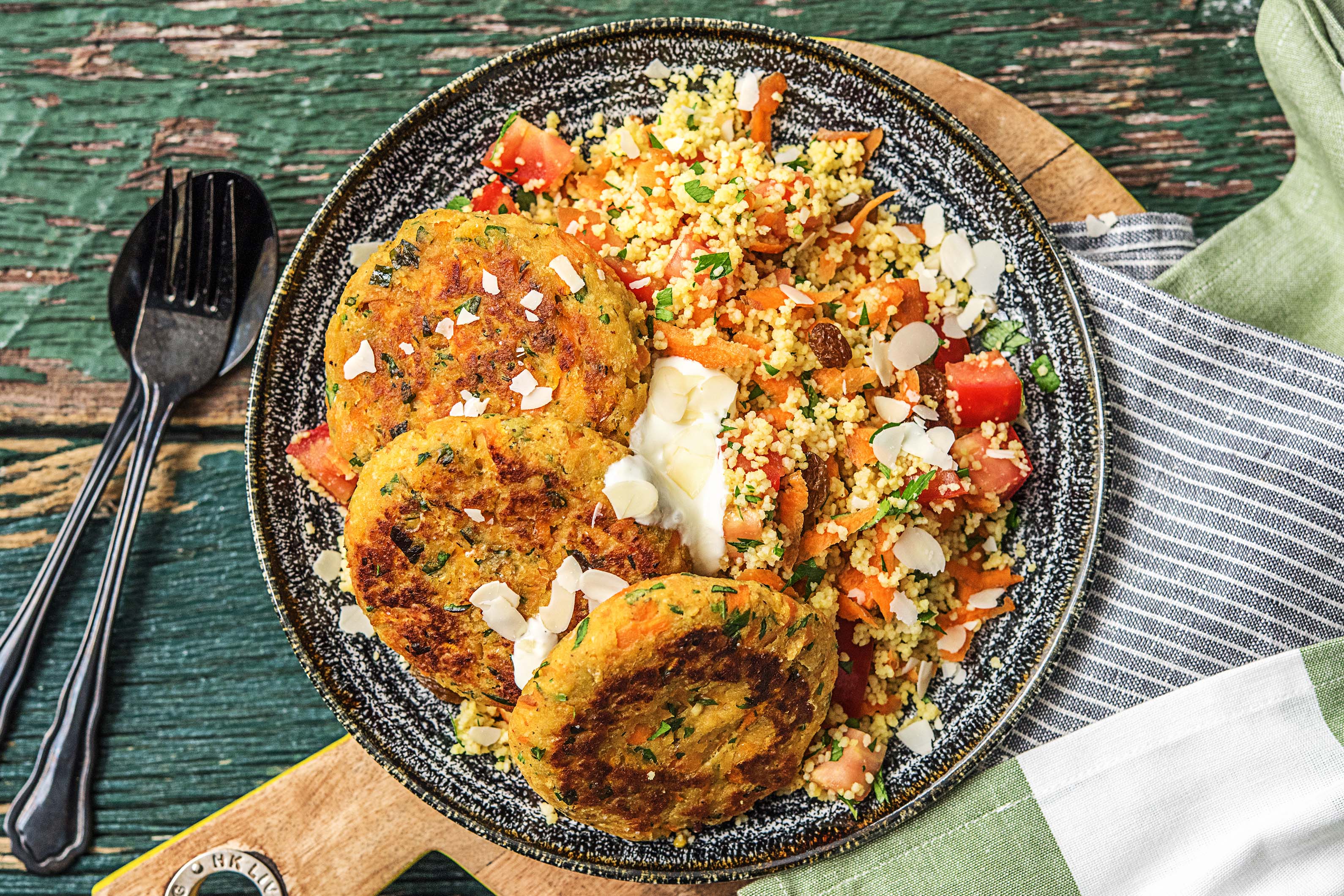 Falafel with Yellow Couscous Recipe HelloFresh