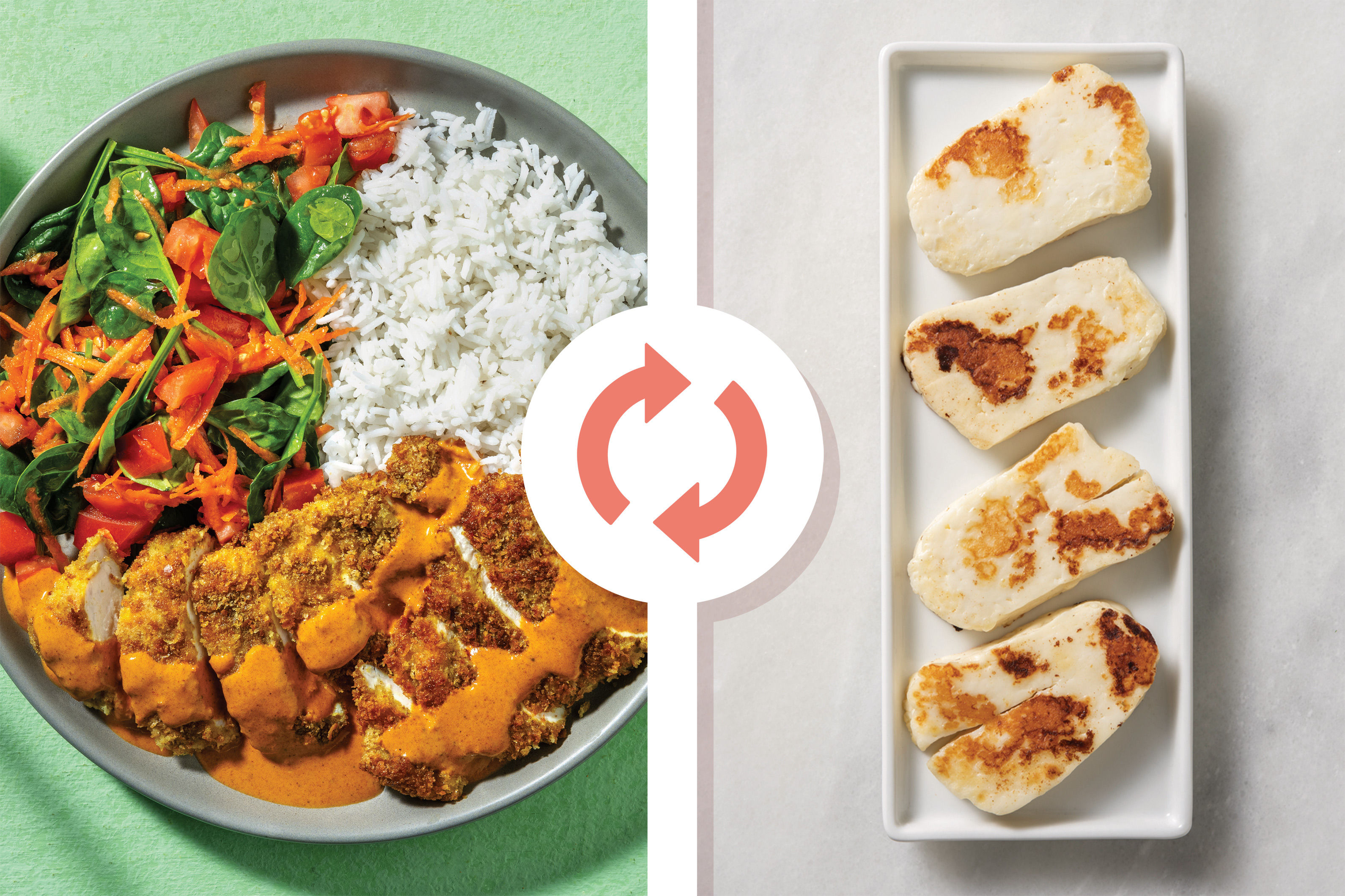 Mumbai Crumbed Haloumi & Mild Coconut Sauce Recipe HelloFresh