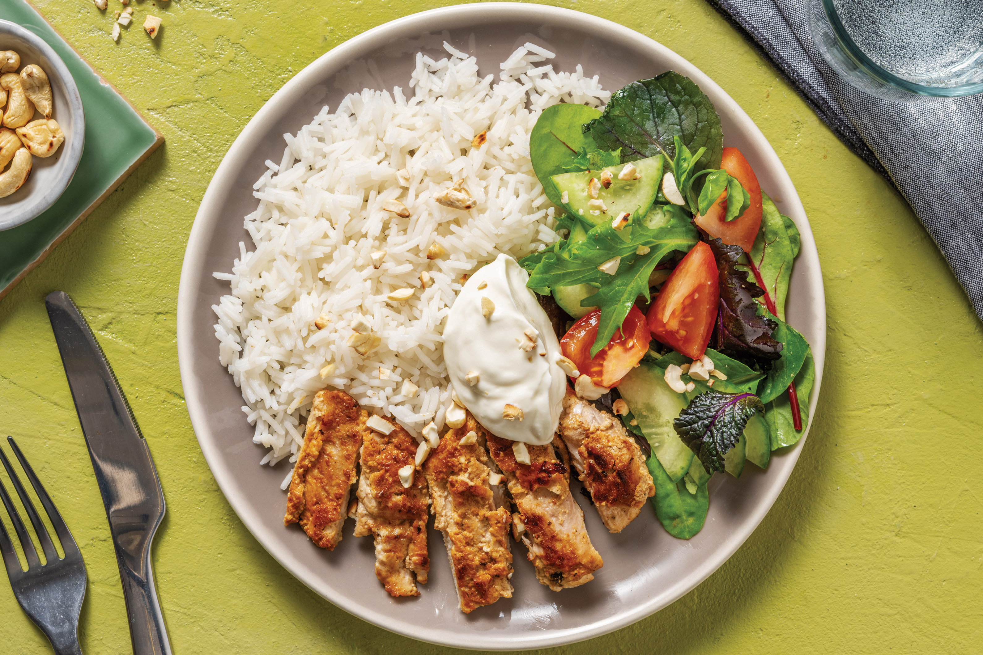 Mumbai Yoghurt Chicken & Garlic Rice Recipe HelloFresh