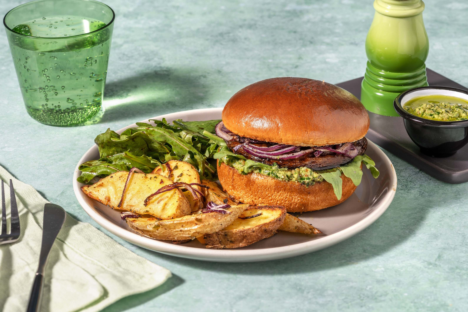 Mushroom Burger! mit glasiertem Portobello Rezept | HelloFresh