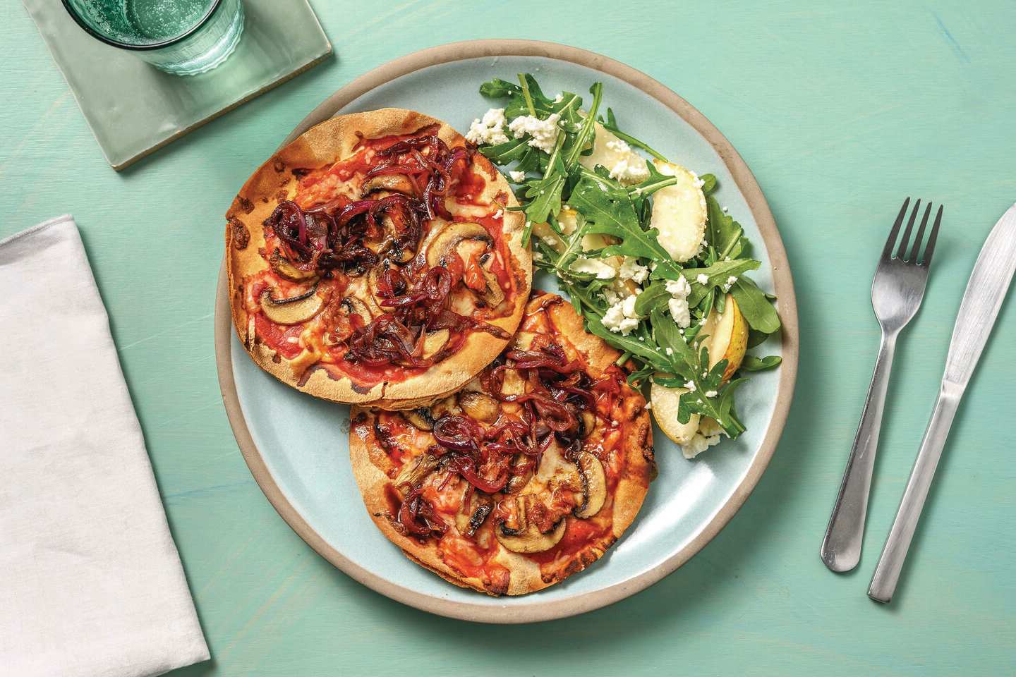Mushroom & Cheddar Flatbread Pizza Recipe HelloFresh