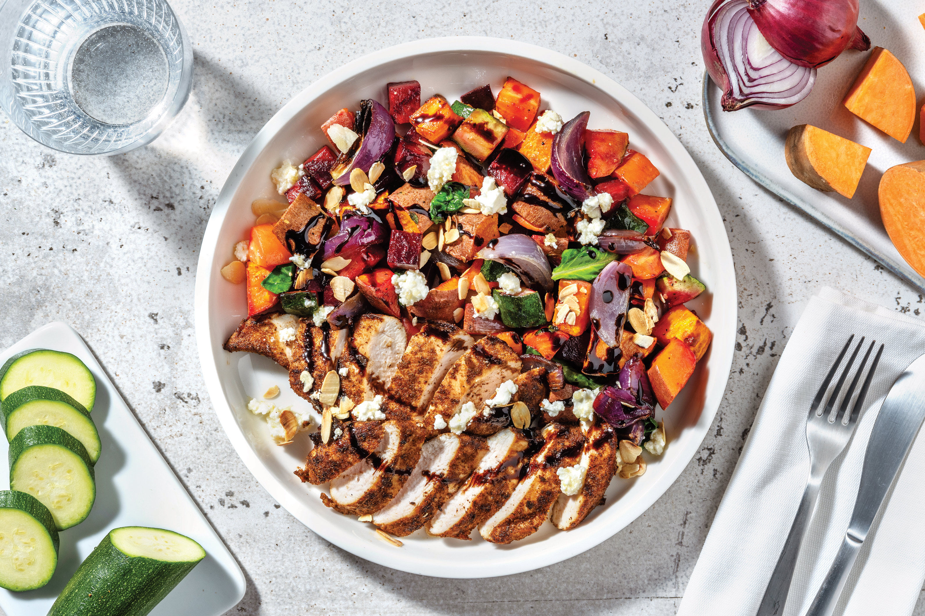Spiced Chicken & Roast Veggie Toss Recipe | HelloFresh
