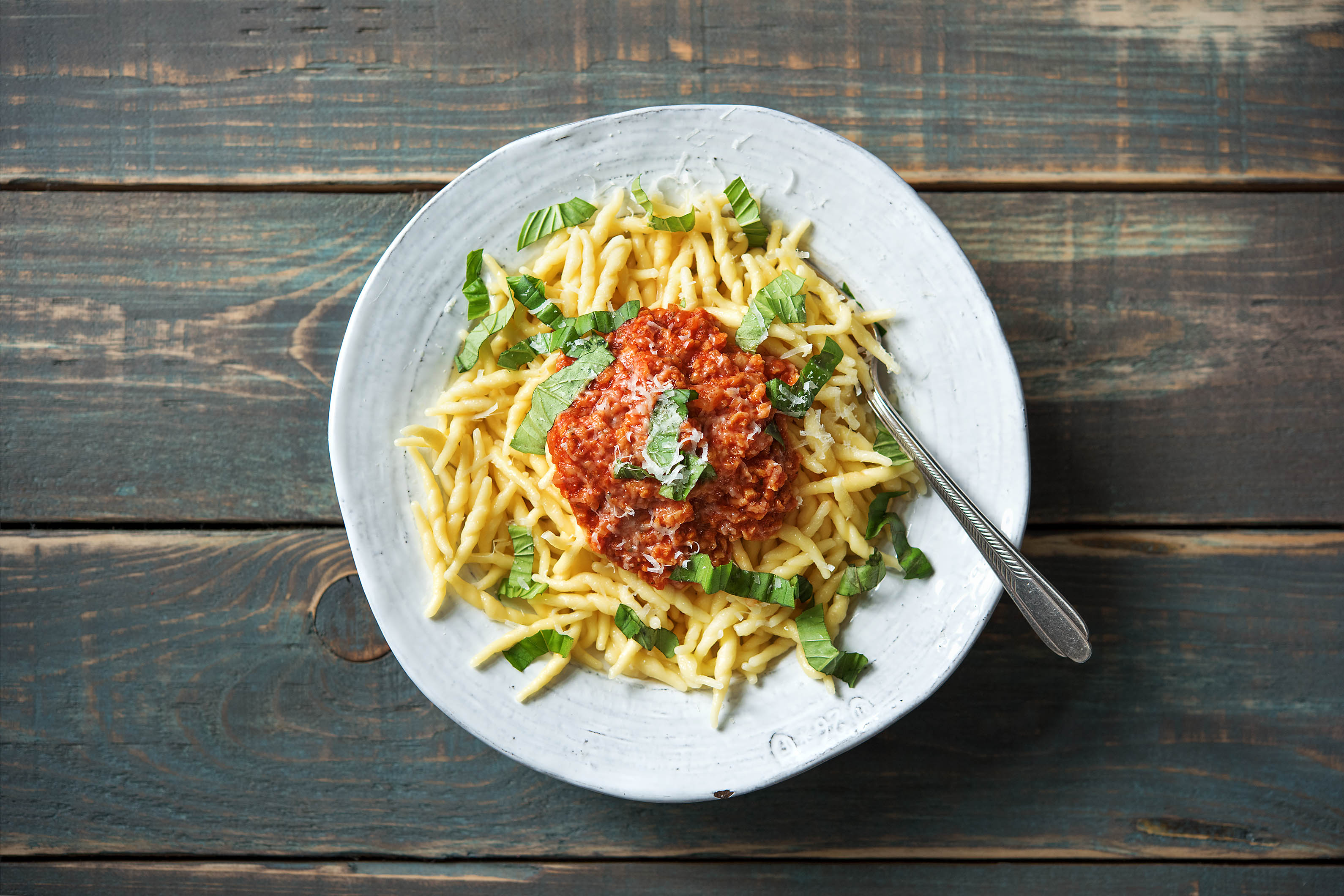 Neu interpretiert Frische Pasta mit VeggieBolognese, Rezept HelloFresh