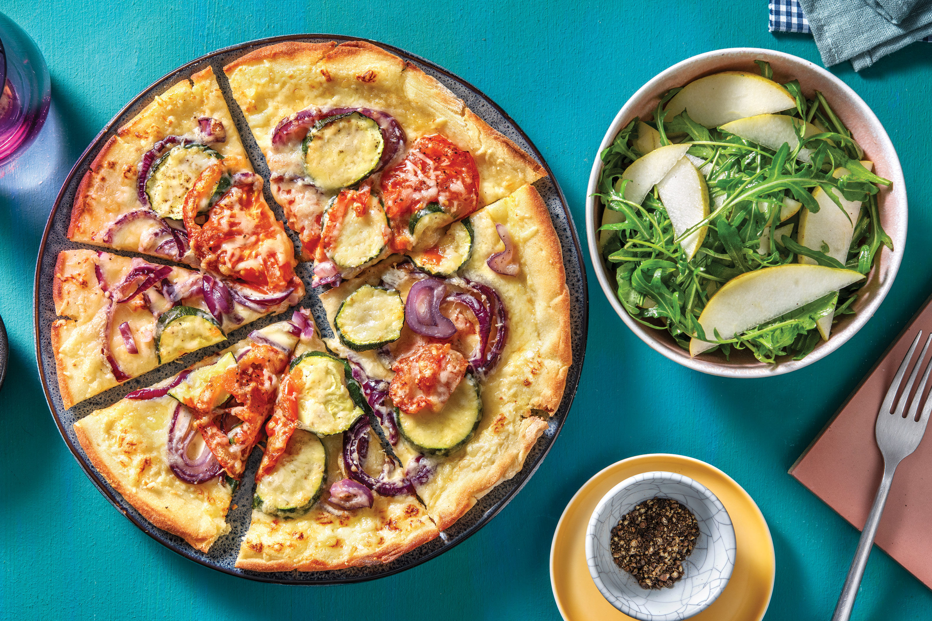 Roast Vegetable Bianca Pizza Recipe HelloFresh