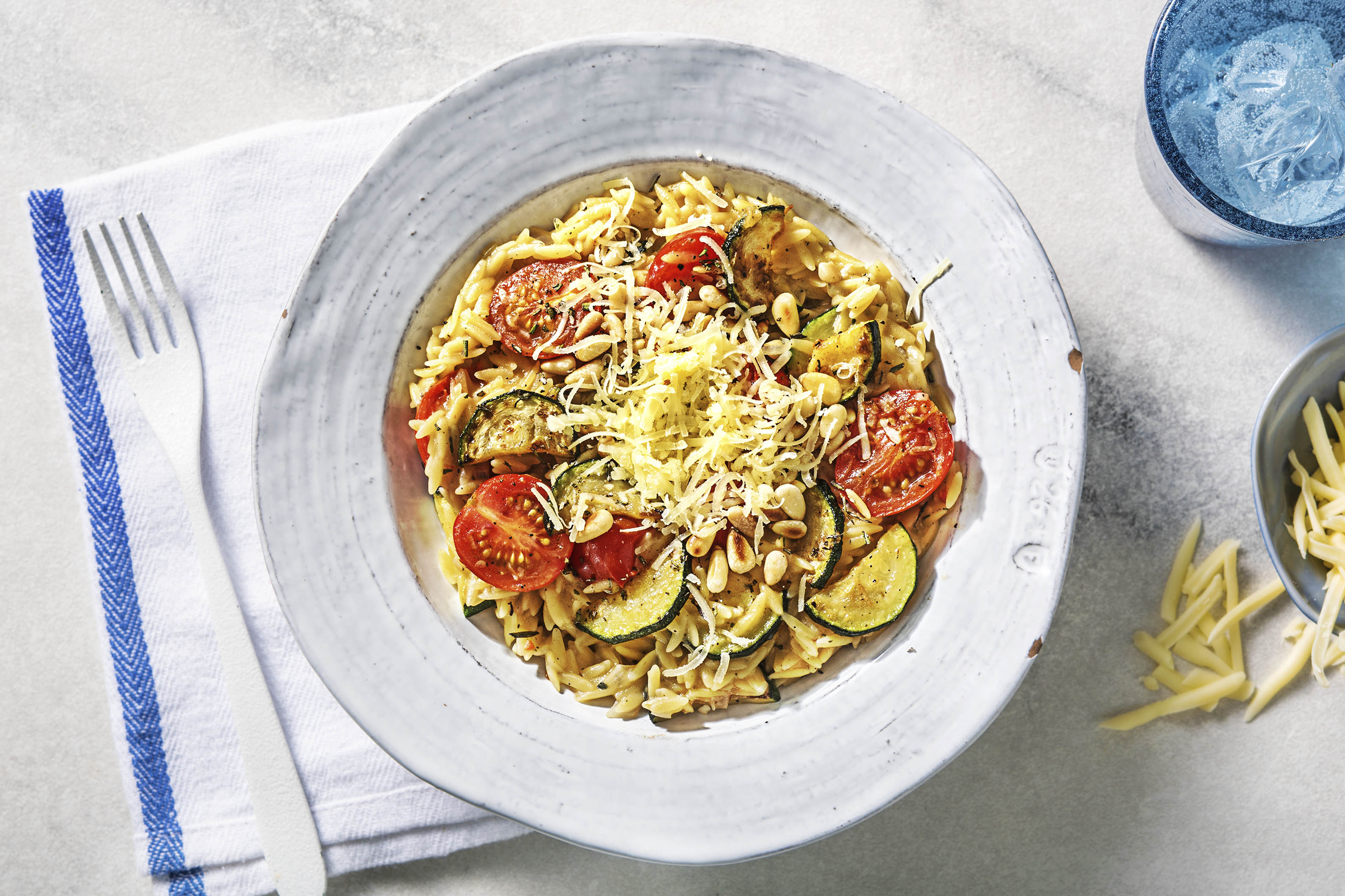 Orzo avec tomates cerises et courgettes Recette HelloFresh