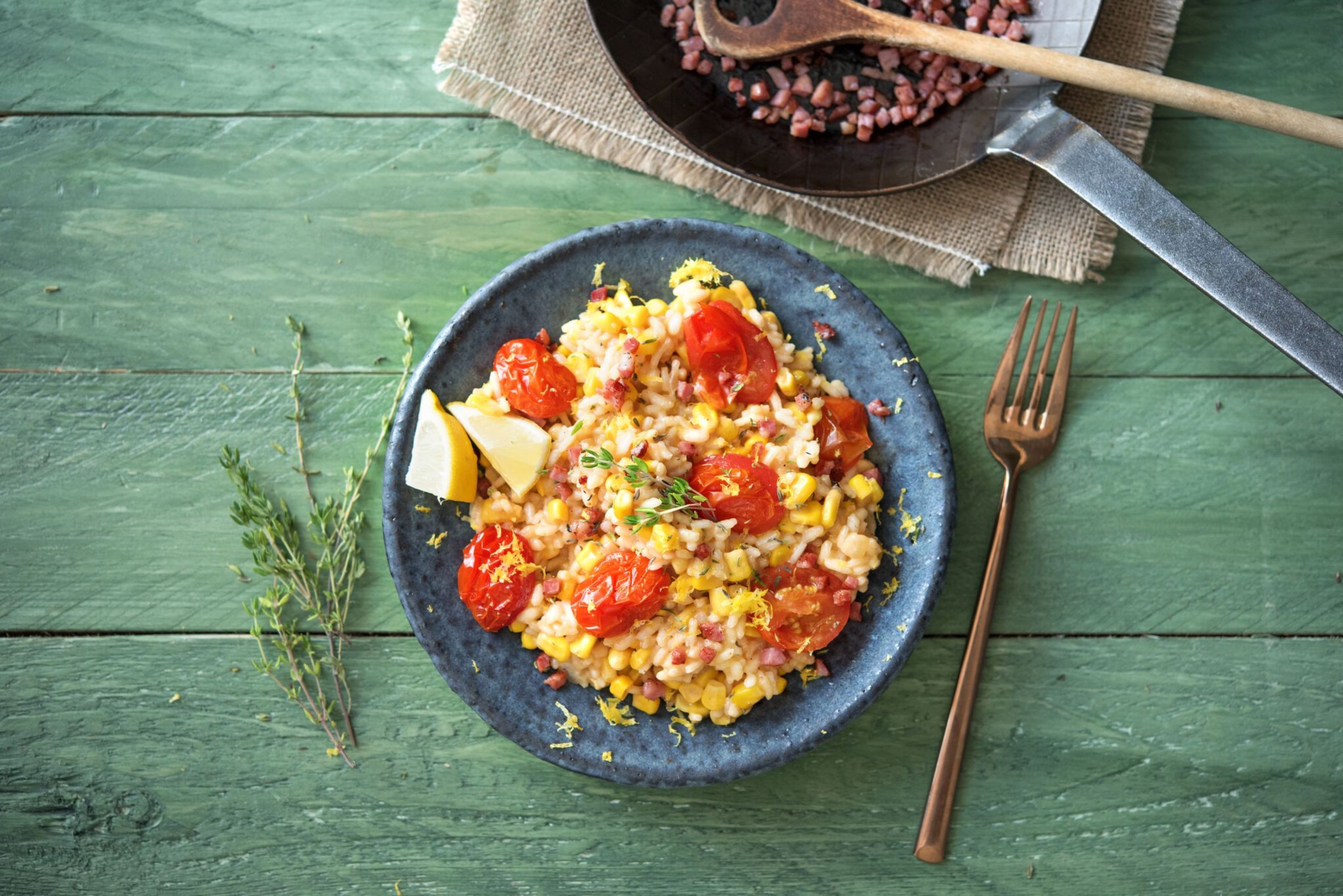 OvenBaked Corn and Tomato Risotto Recipe HelloFresh