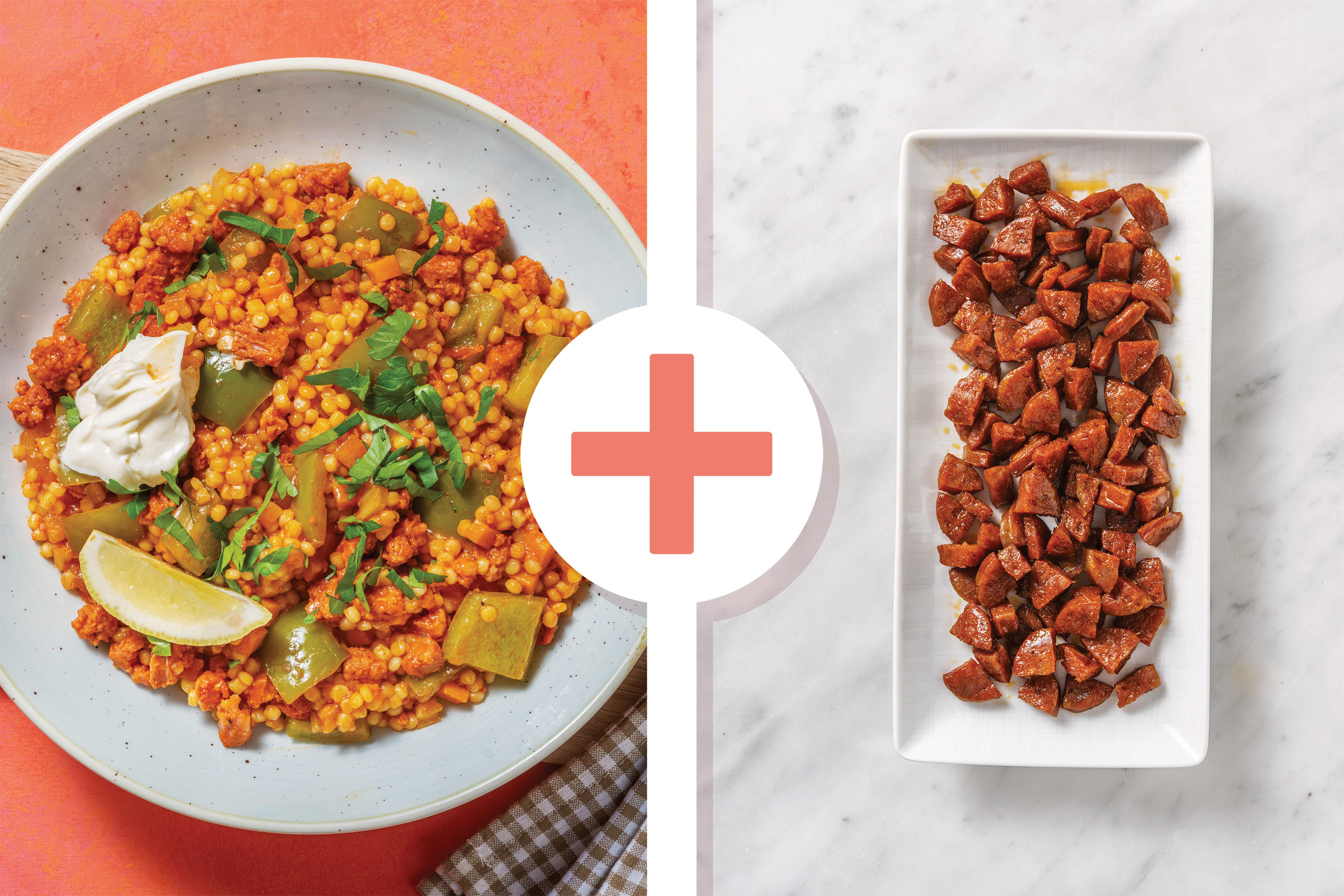 PaellaStyle Double Chorizo Pearl Couscous Recipe HelloFresh