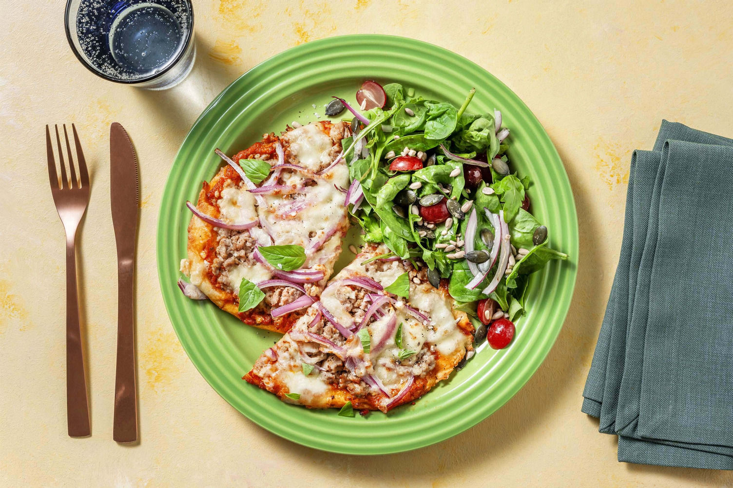 Fresh Mozza and Sausage Flatbreads Recipe HelloFresh