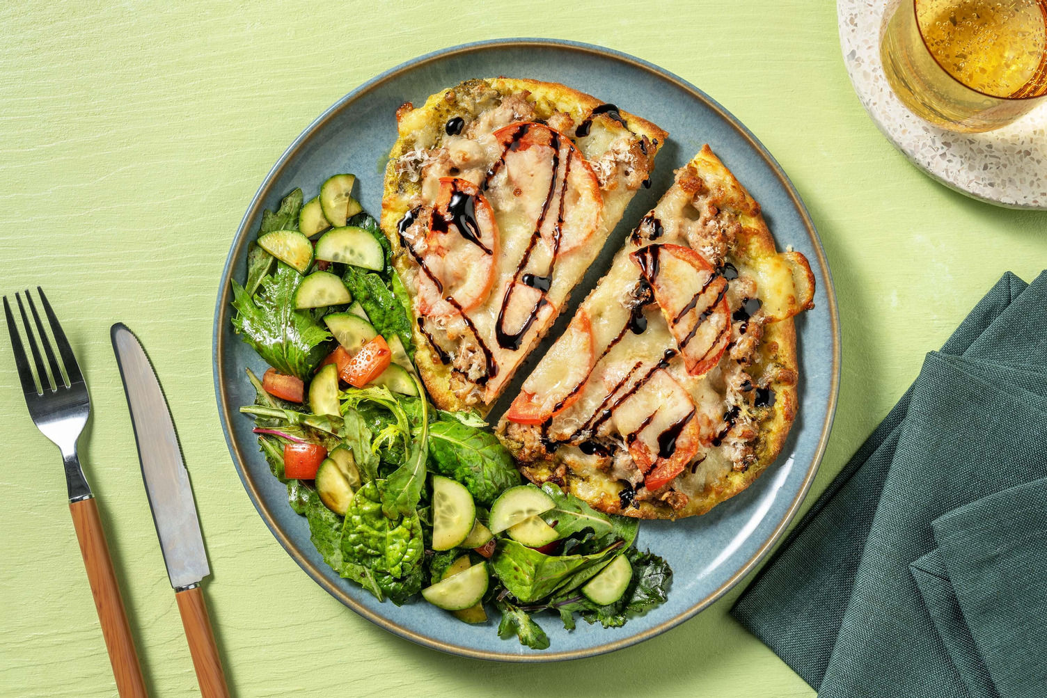 Italian Sausage and Pesto Flatbreads Recipe HelloFresh