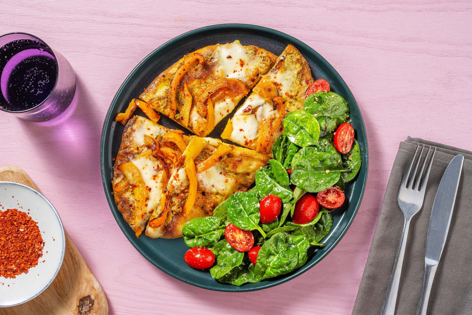 Pesto Mozzarella Flatbreads Recipe HelloFresh