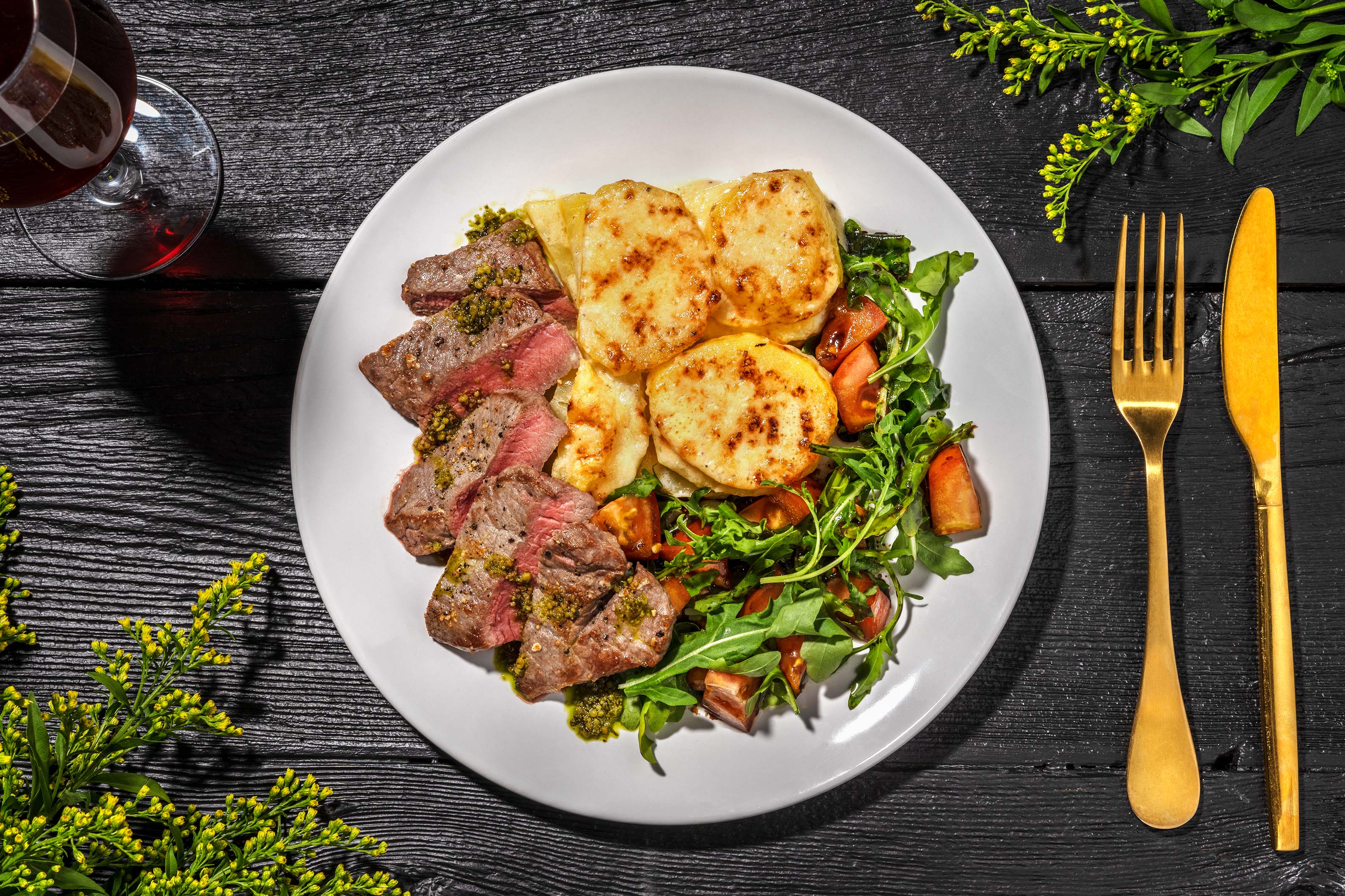 PanFried Lamb Steak and Fresh Basil Pesto Recipe HelloFresh