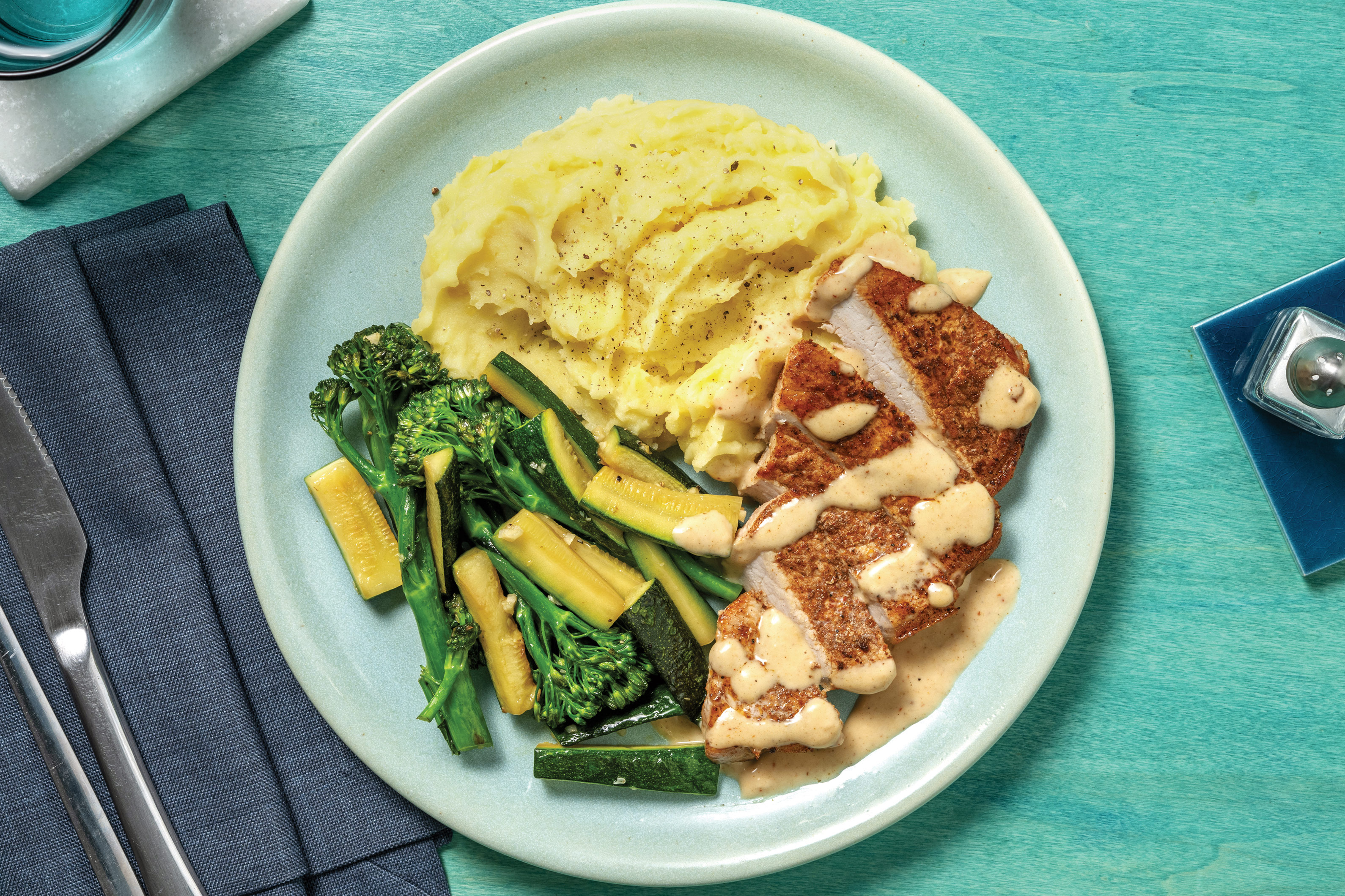 Pan-Fried Pork & Creamy All-American Sauce Recipe | HelloFresh