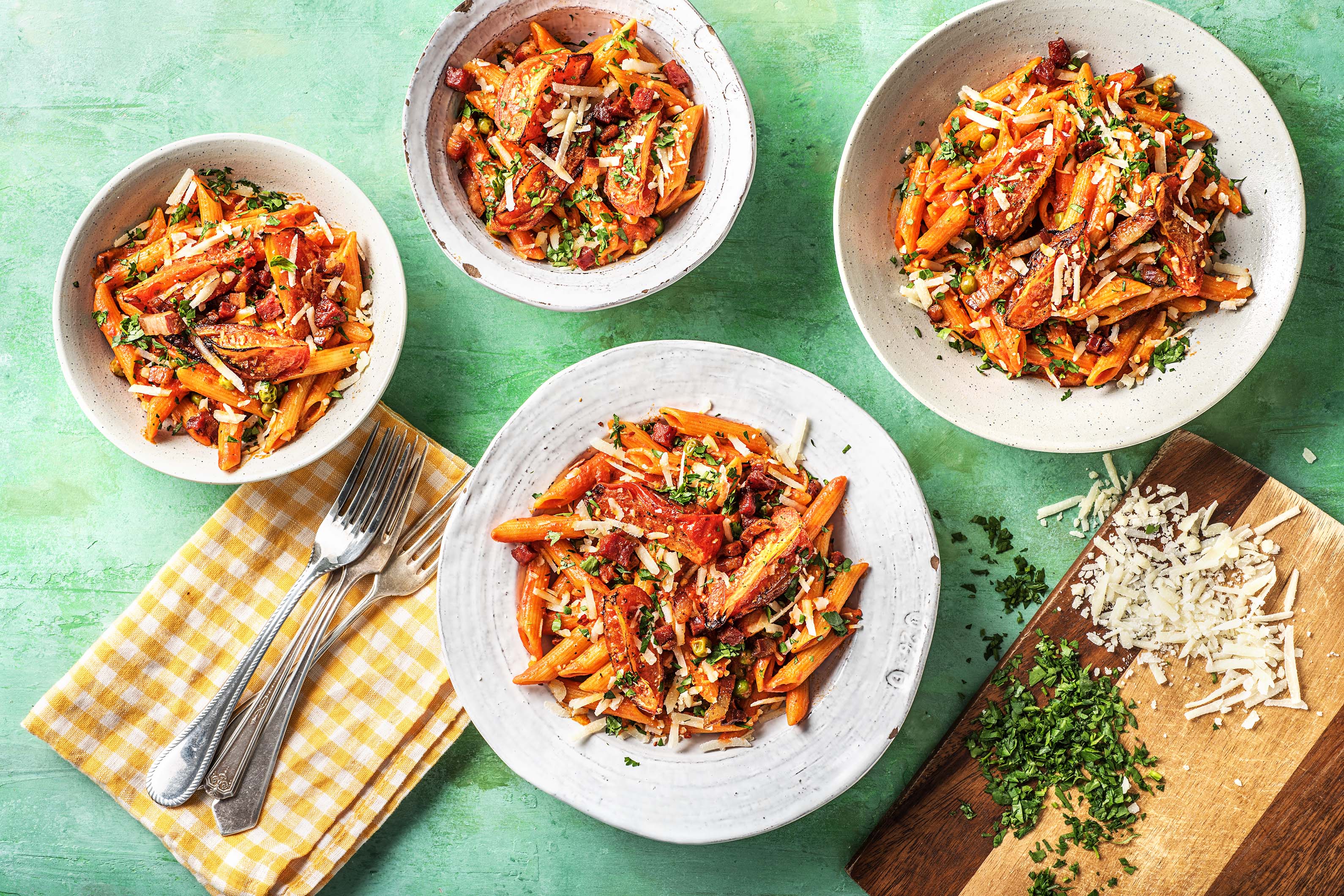 Meat Lover’s Pasta with Tomato Sauce Recipe HelloFresh