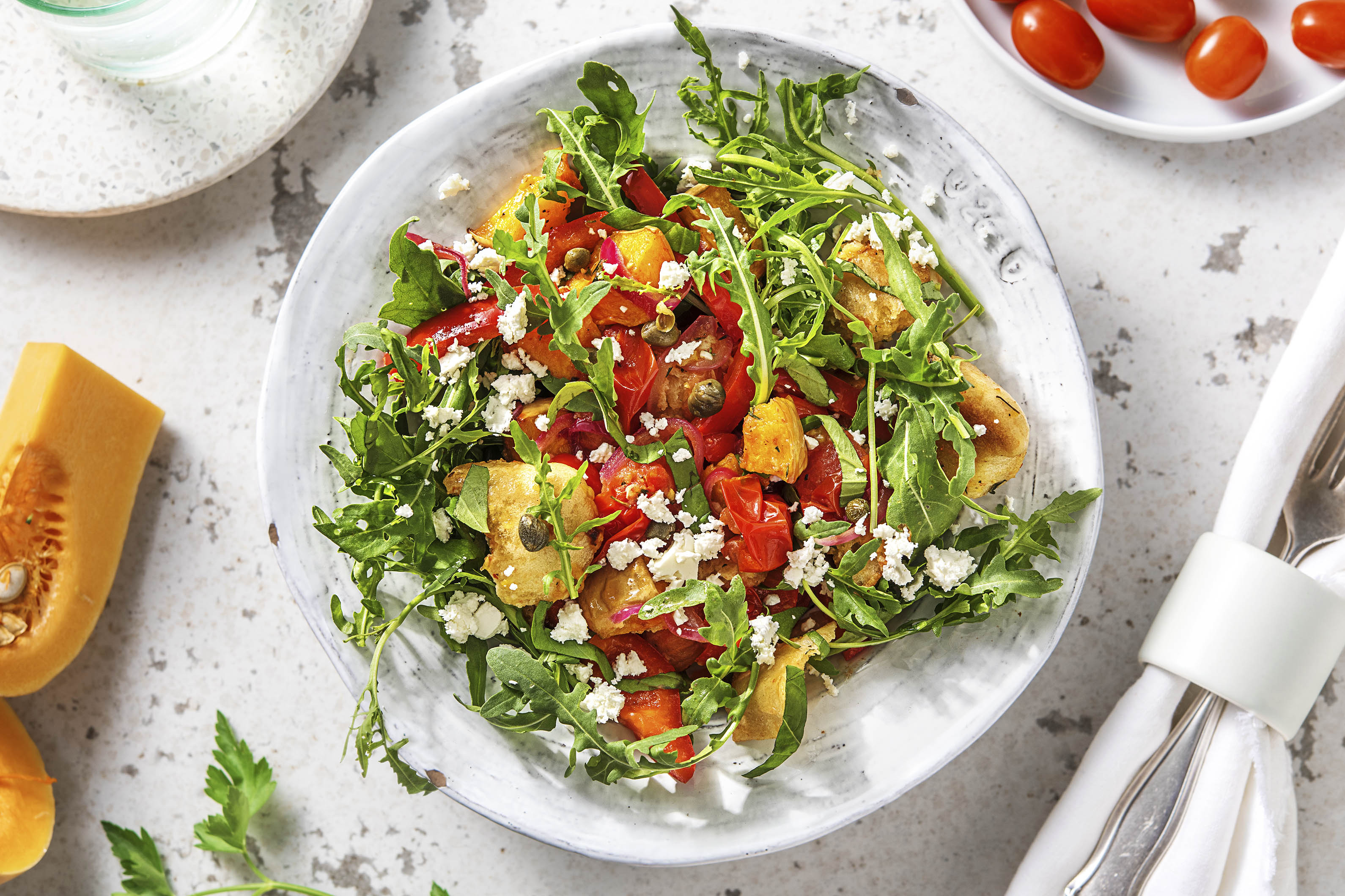 Panzanella Salad with Butternut & Feta Recipe | HelloFresh
