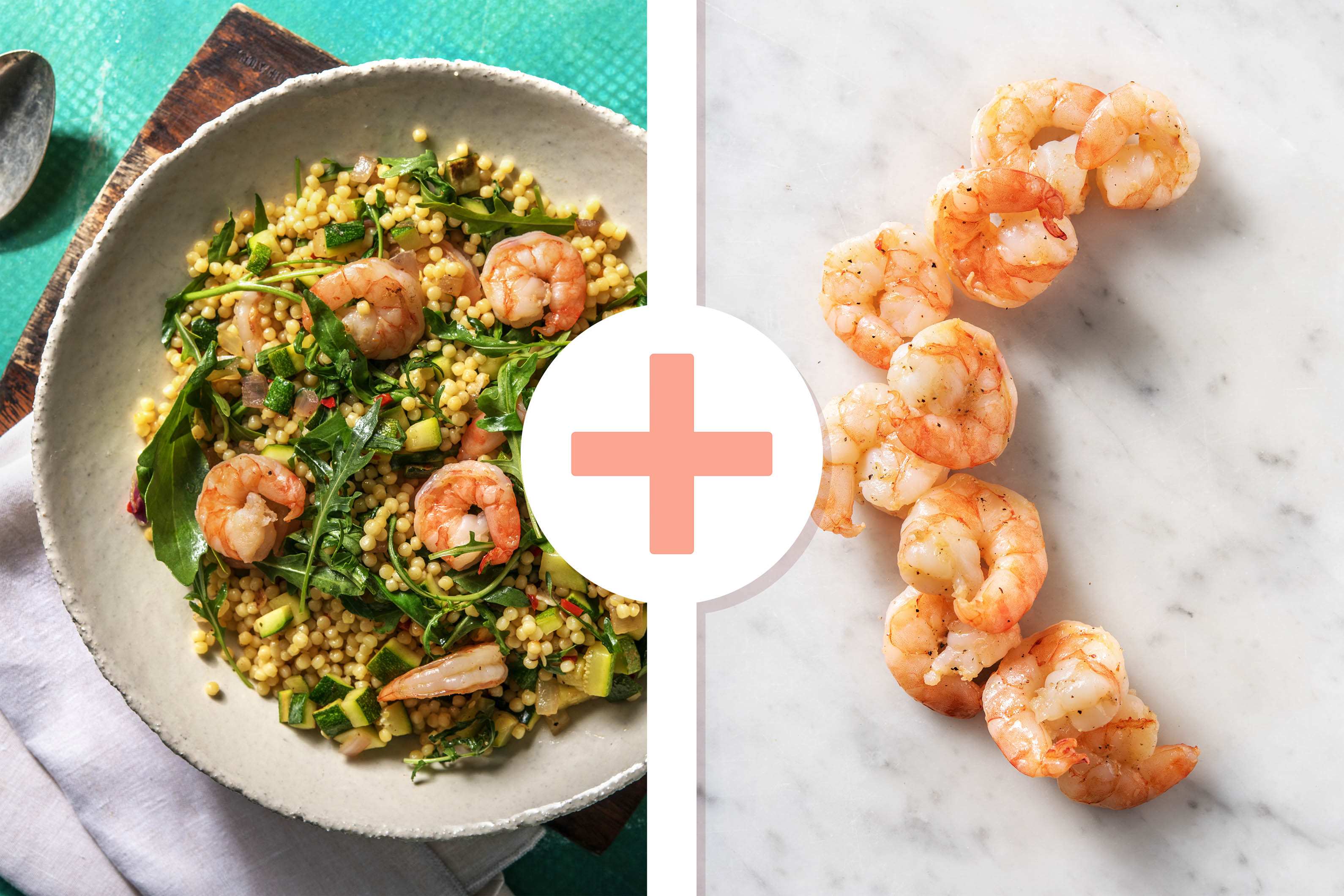 Parelcouscous met garnalen en courgette Recept HelloFresh