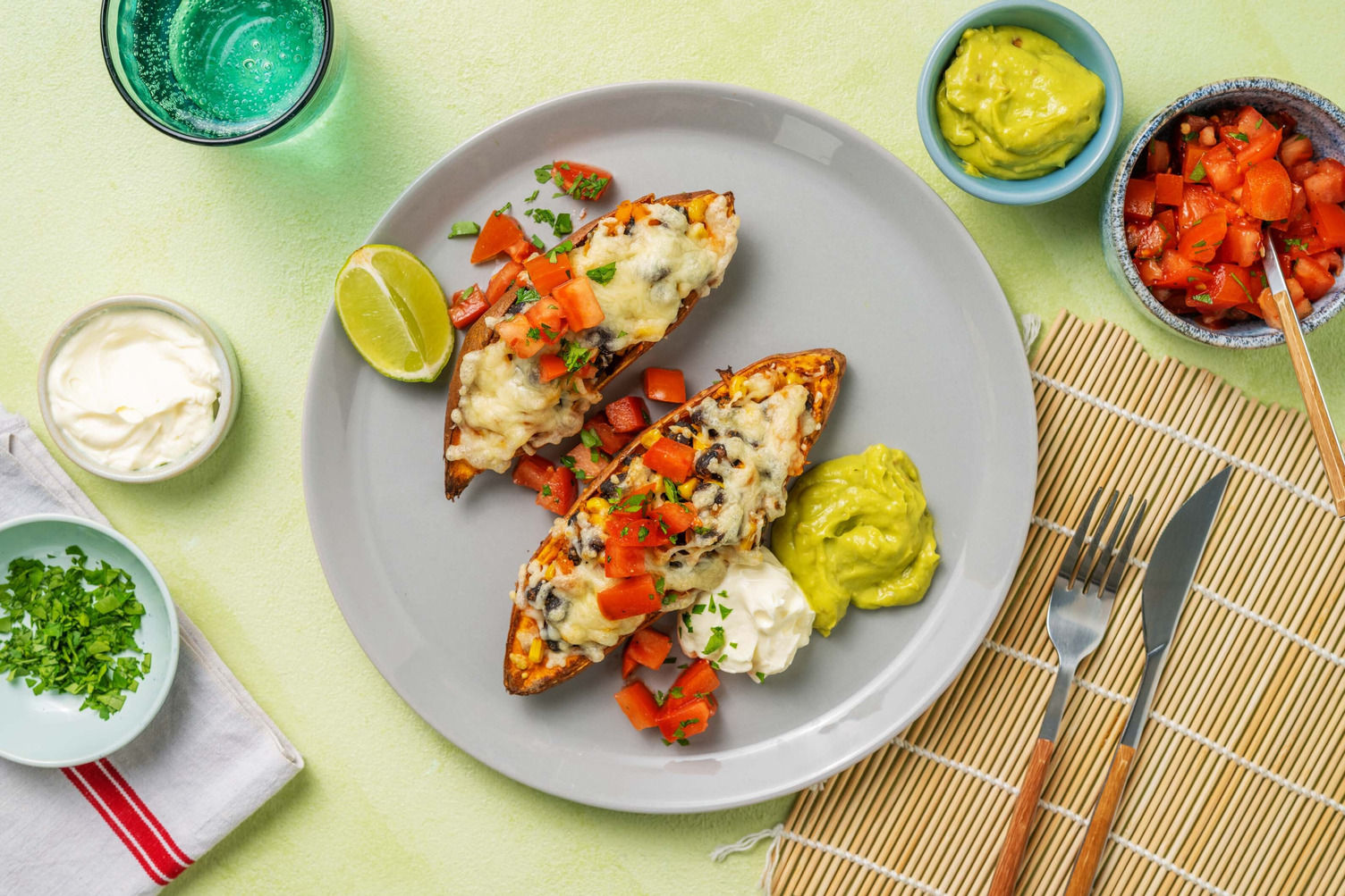 Black BeanStuffed Sweet Potatoes Recipe HelloFresh