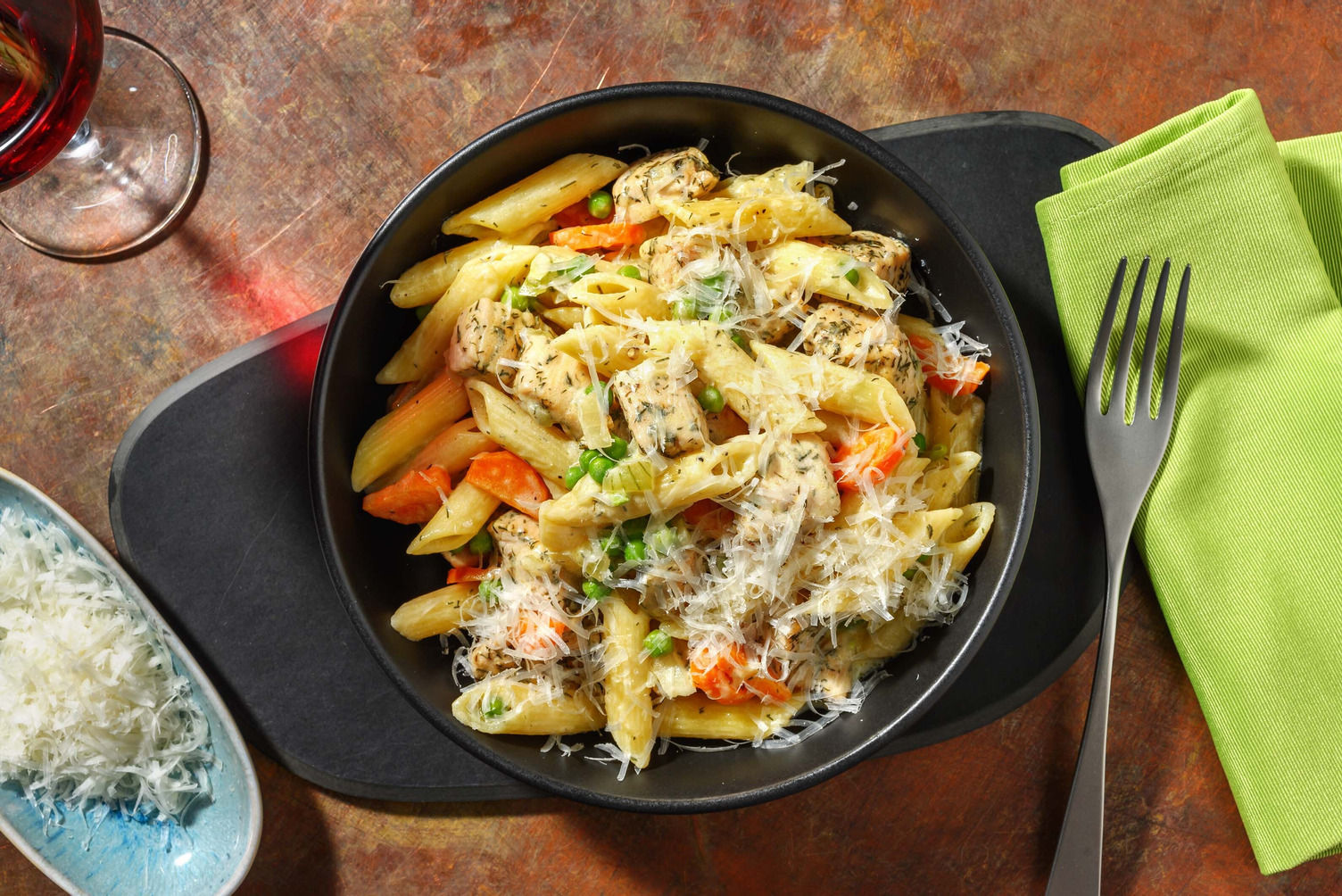 Creamy Double Turkey Pot PieInspired Pasta Recipe HelloFresh