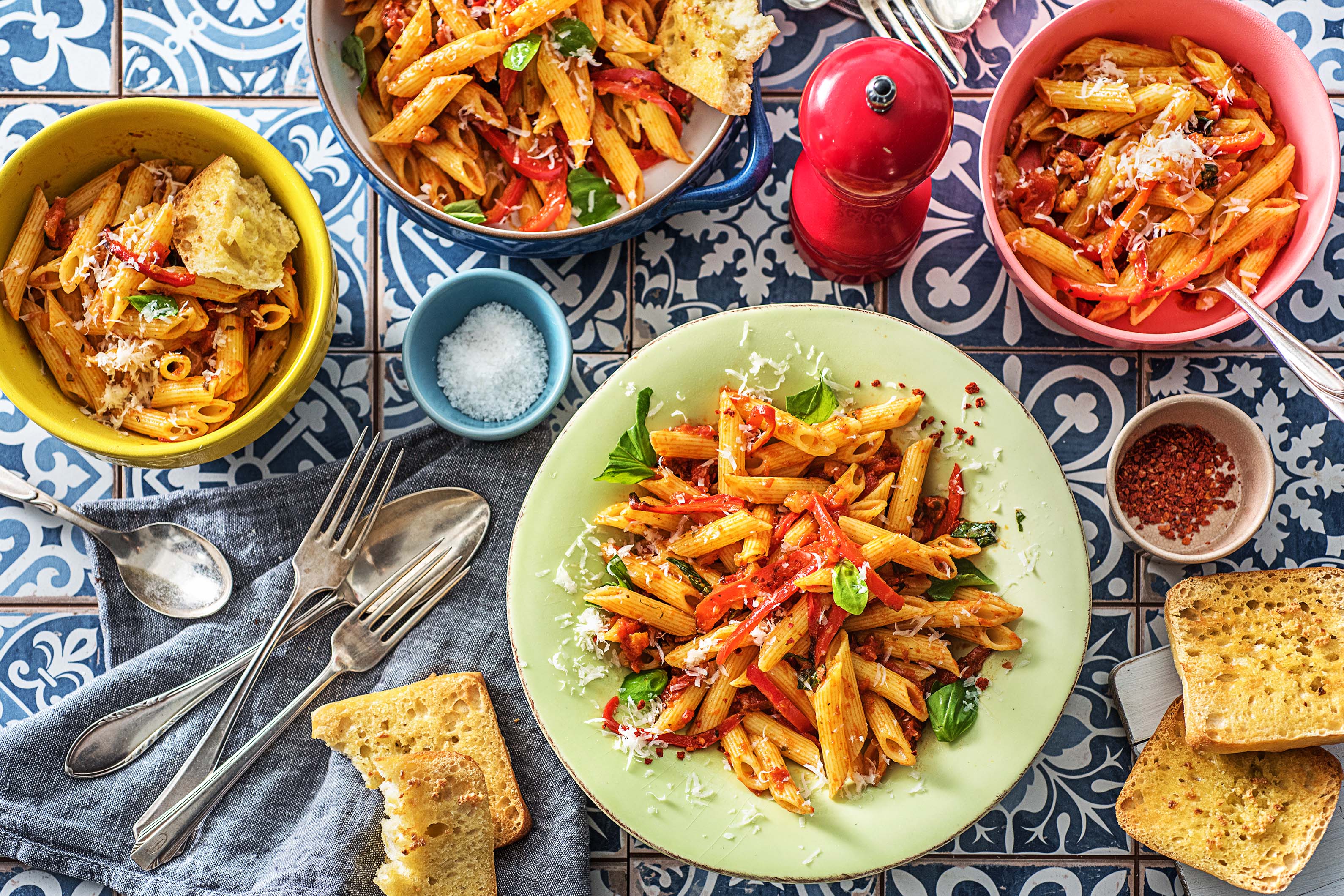 Pancetta & Basil Penne with Ciabatta Recipe | HelloFresh