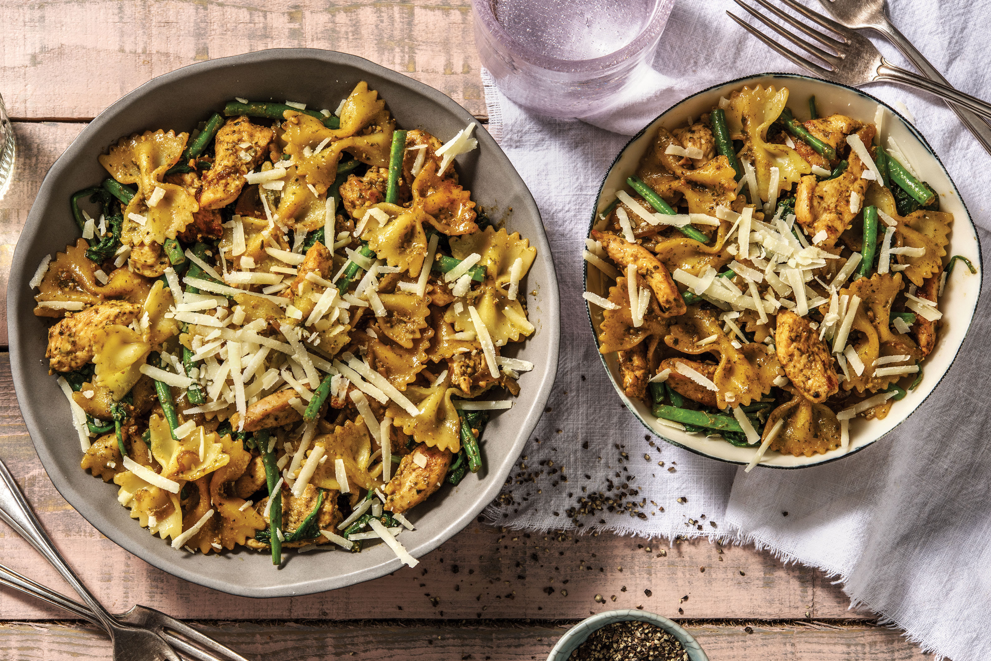Pesto Chicken & BowTie Pasta Recipe HelloFresh