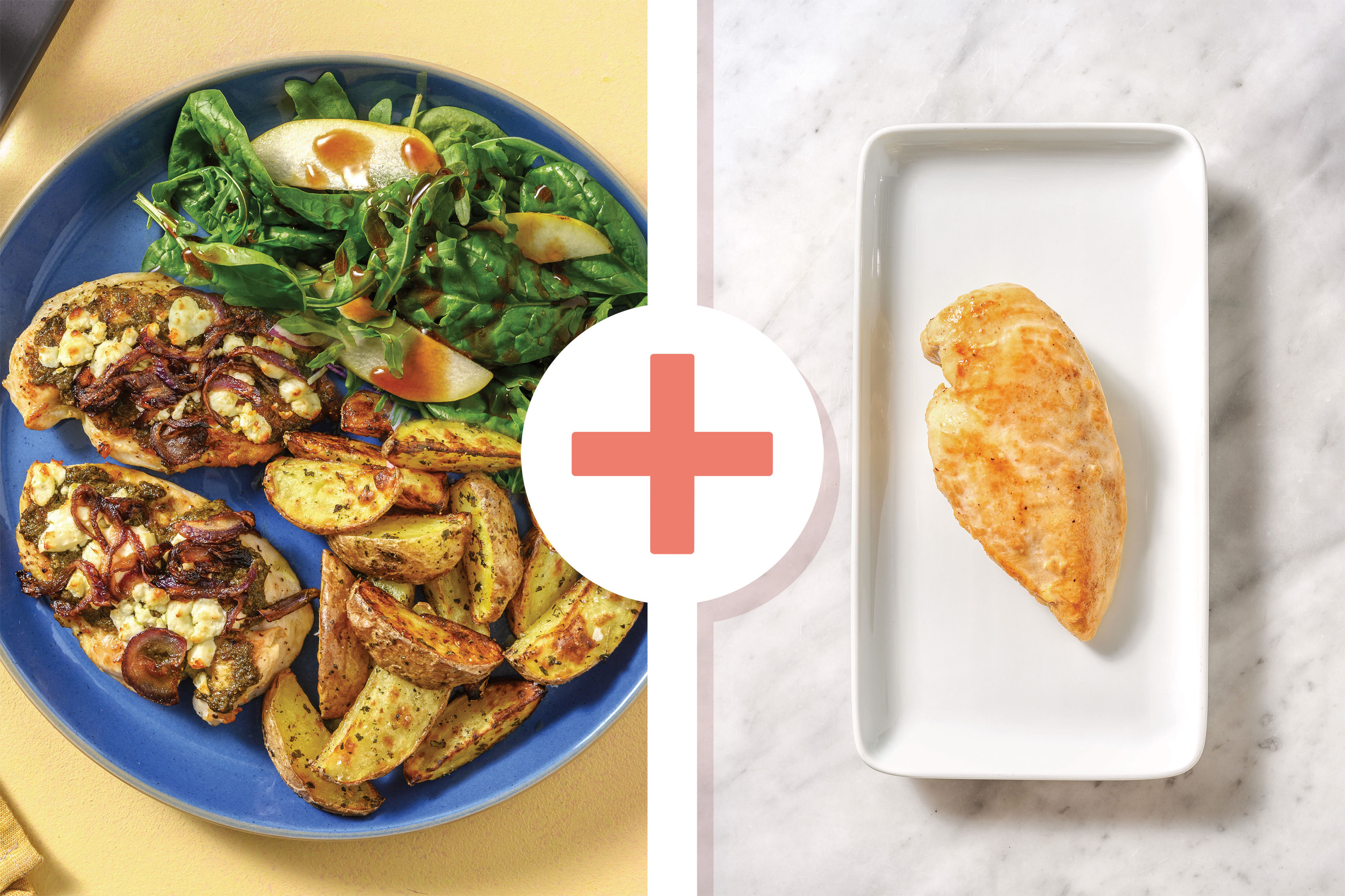 Pesto & Fetta Double Chicken Recipe HelloFresh