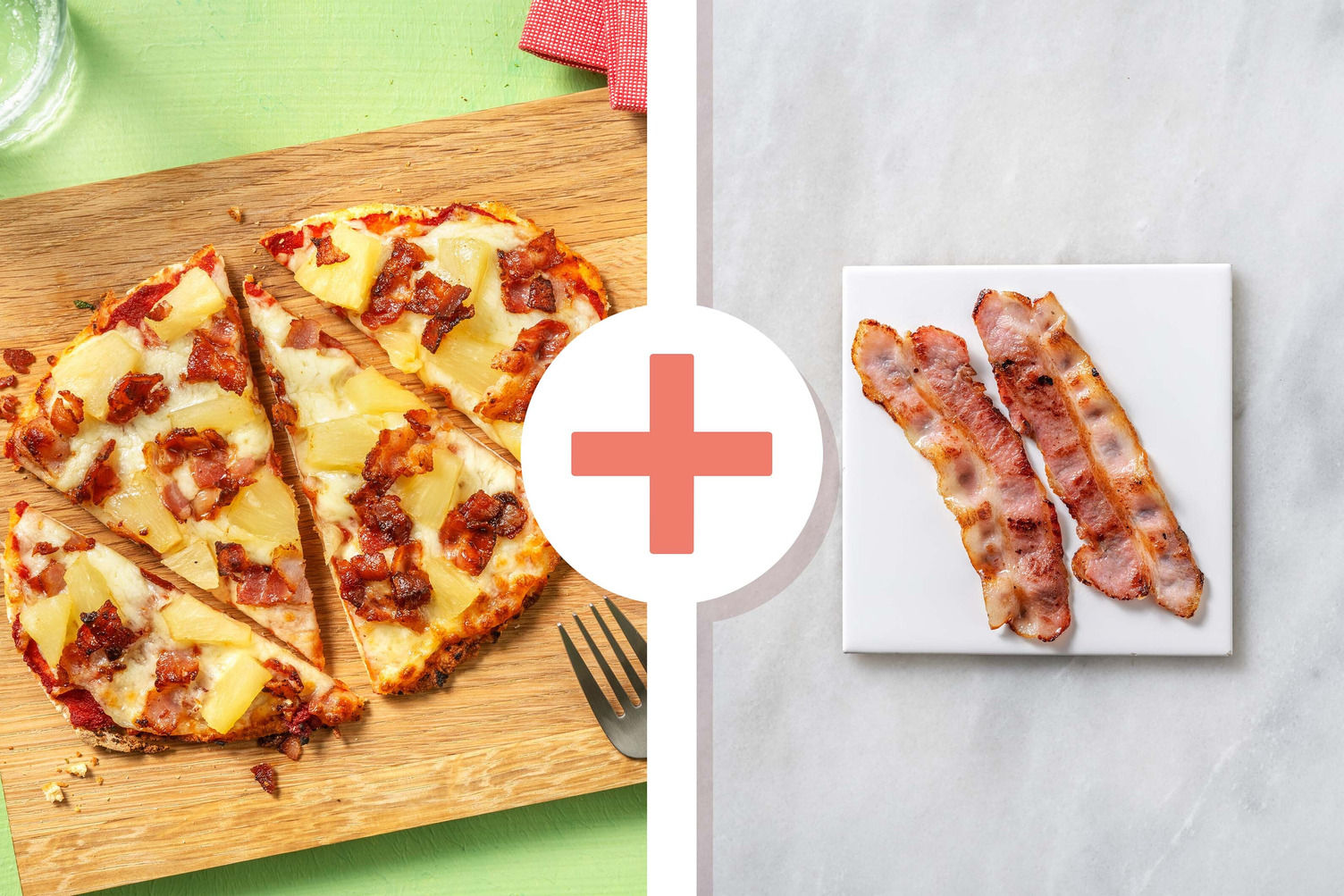 Double Bacon and Pineapple Flatbread Pizzas Recipe HelloFresh