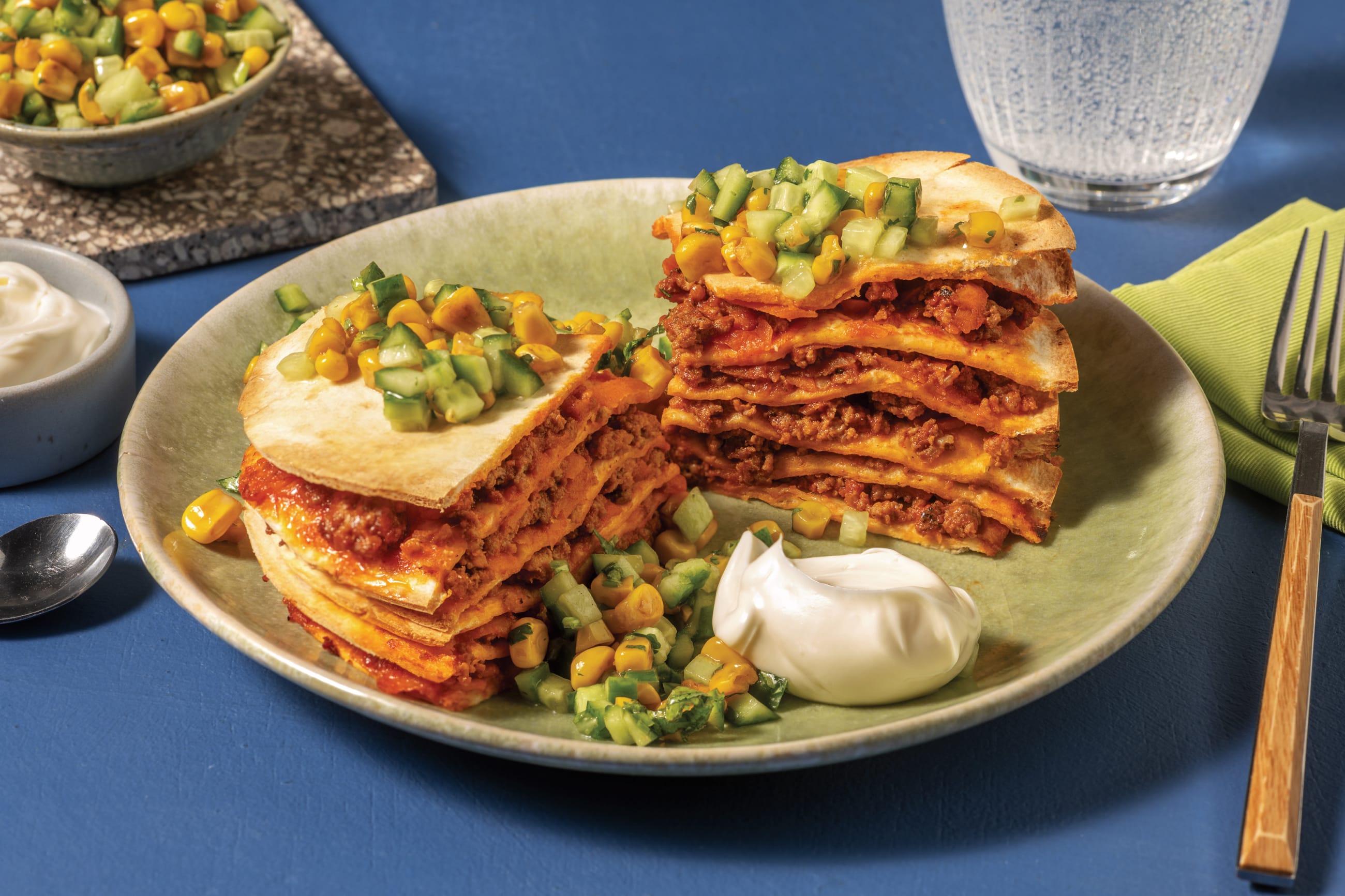 Lamb Mince Tortilla Stack Recipe | HelloFresh