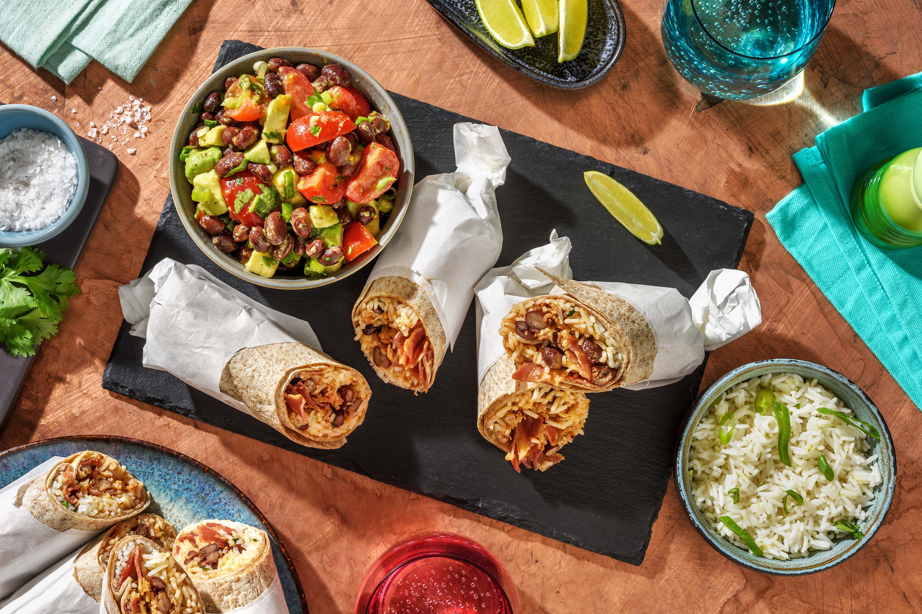 Chilli Pork, Bacon & Cheese Burritos Recipe | HelloFresh