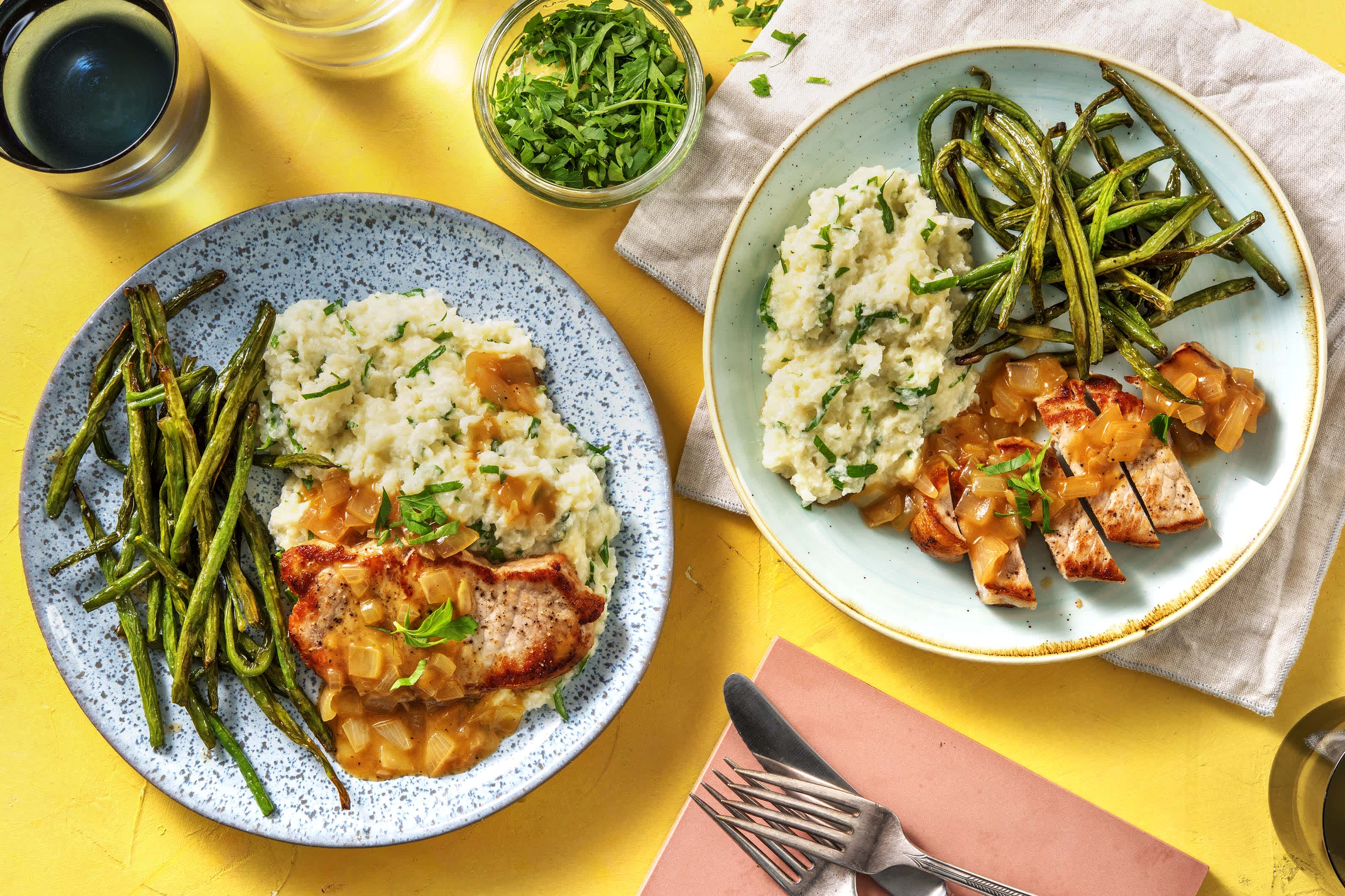 Pork Chops with Onion Gravy Recipe HelloFresh