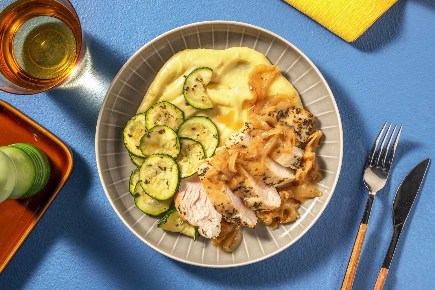 Thyme Chicken and Roasted Zucchini Recipe HelloFresh