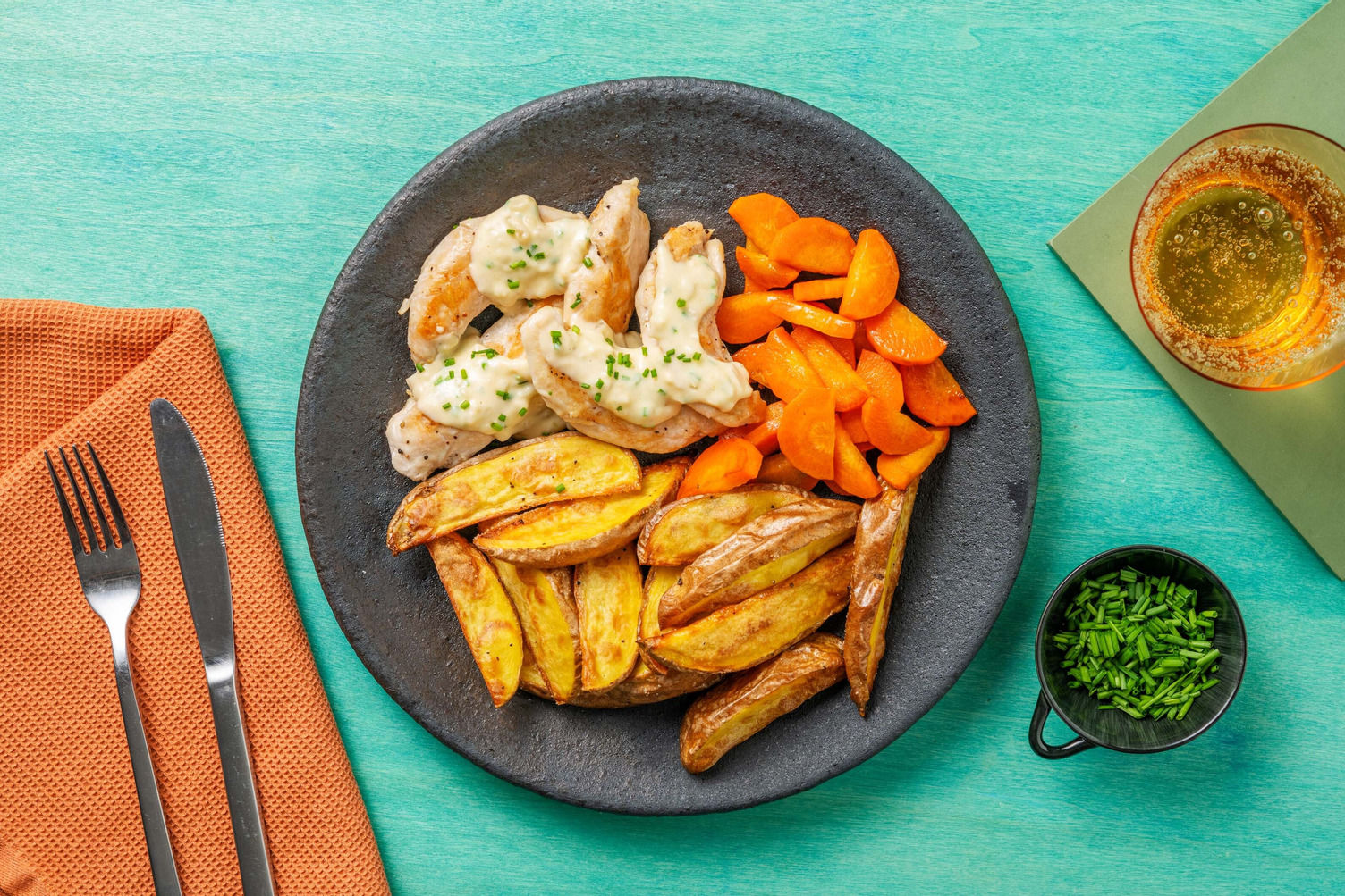 Chicken and Creamy Chive Sauce Recipe HelloFresh