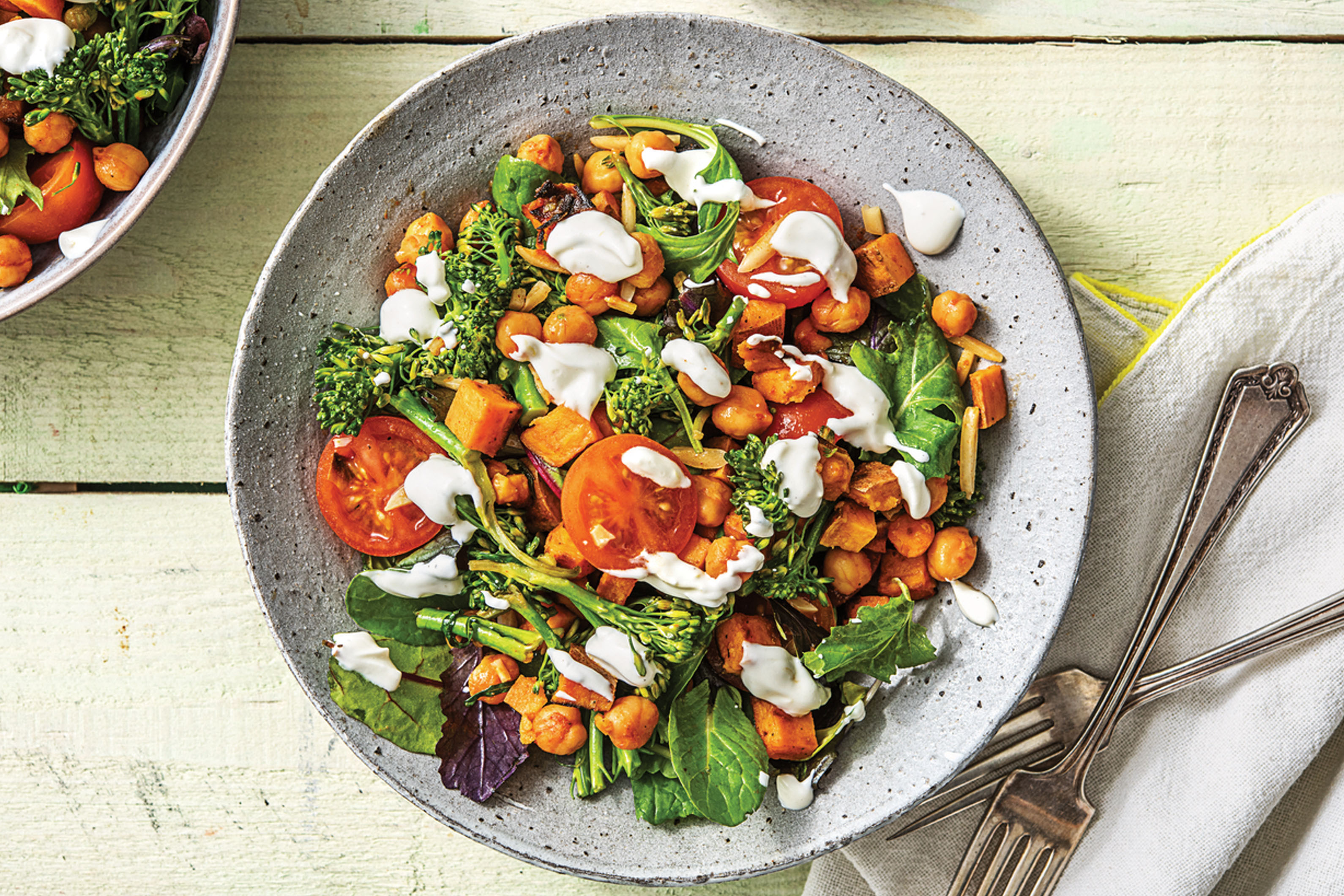 Veggie Salad with Chickpeas and Yoghurt Recipe HelloFresh