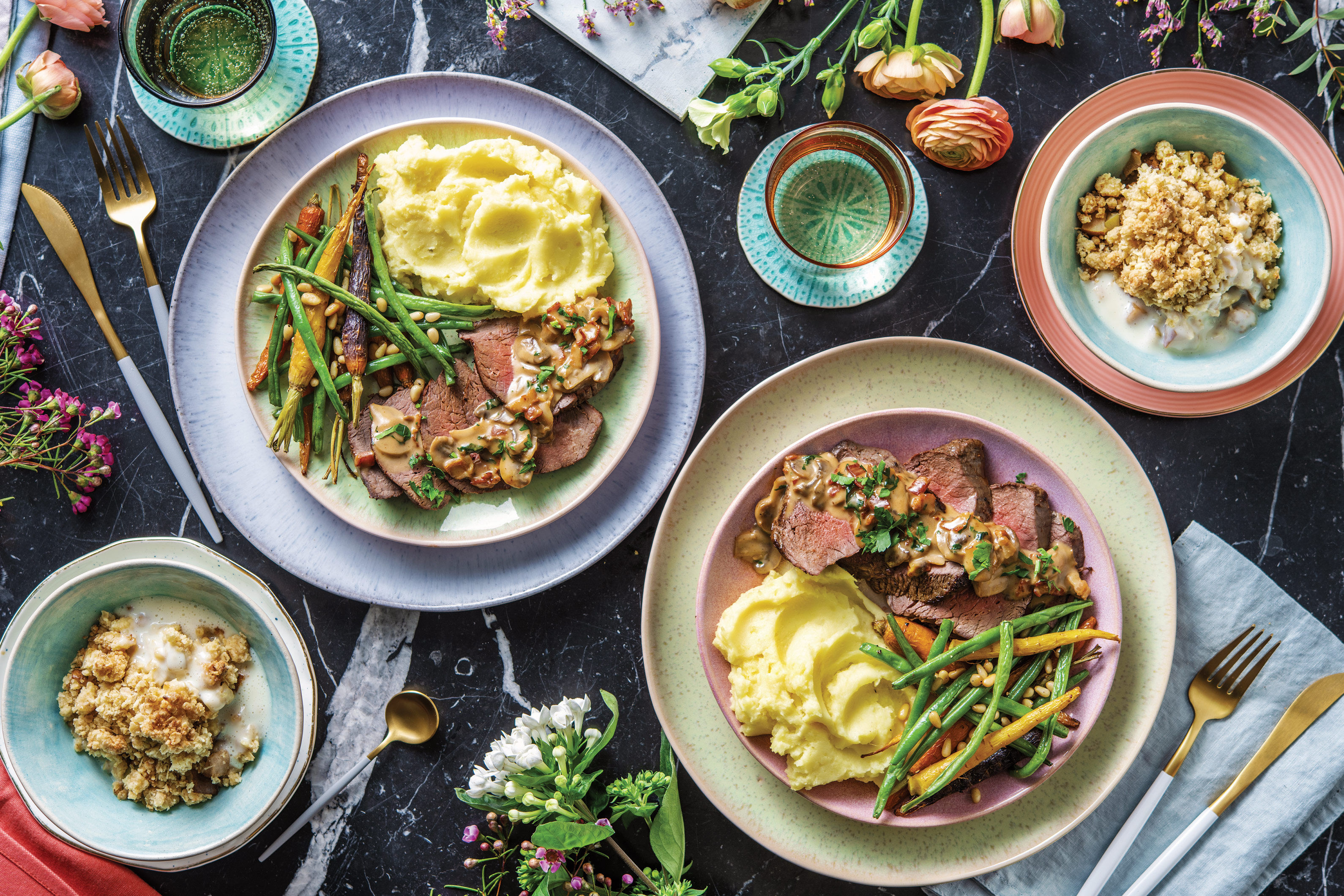 Premium Beef Fillet Steak & Creamy Mash with BaconMushroom Sauce