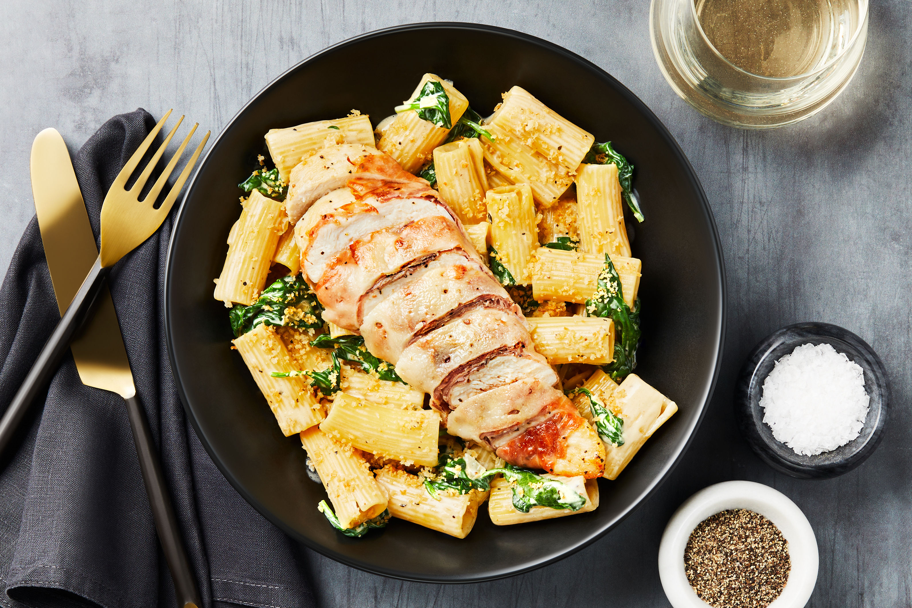 Prosciutto Wrapped Swiss Chicken