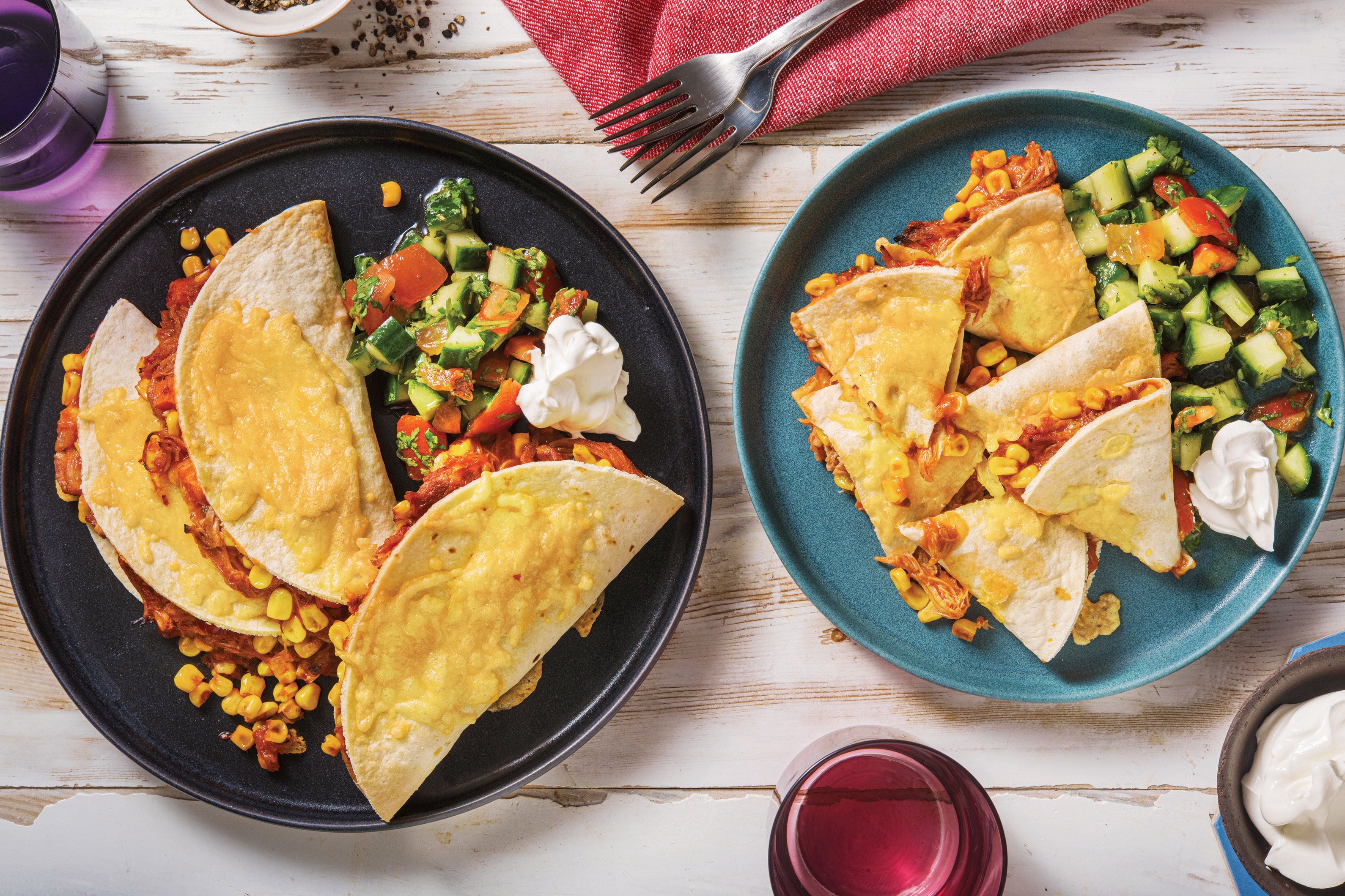 Pulled Pork & Veggie Quesadillas Recipe HelloFresh