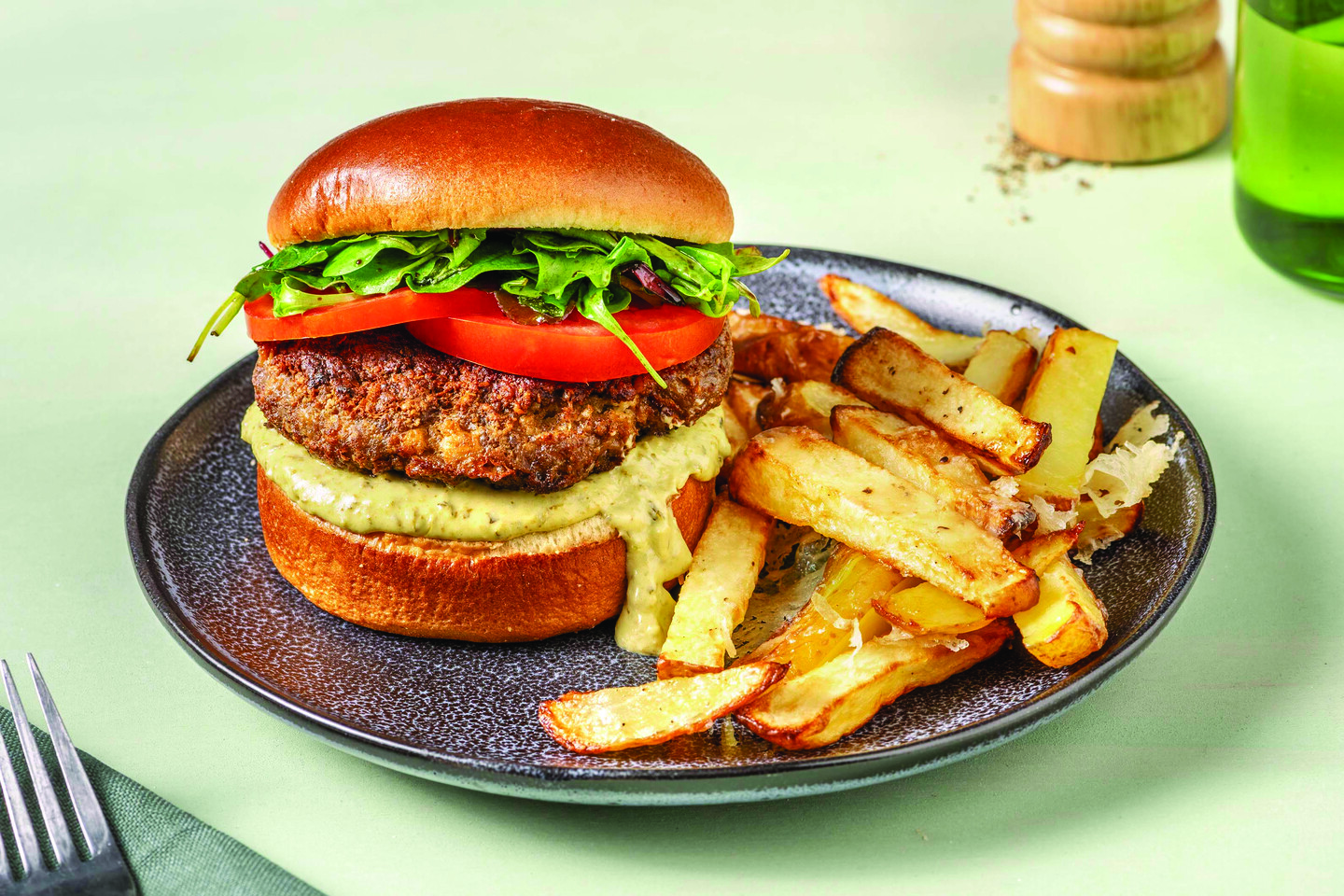 Easy Beef Burger & Parmesan Fries Recipe | HelloFresh