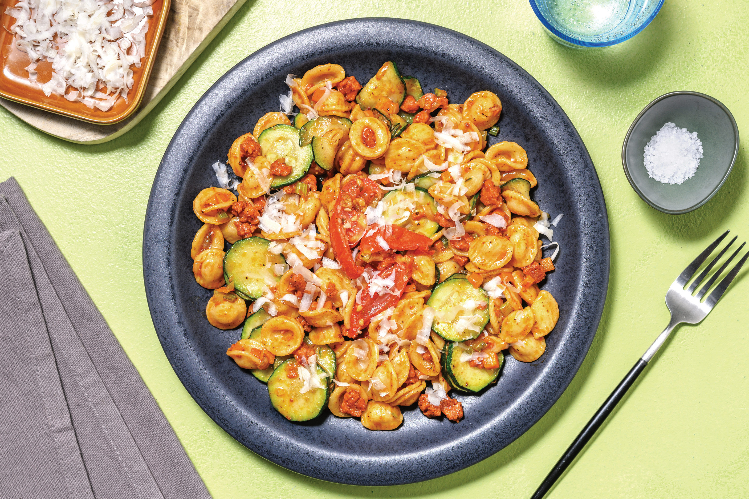 Quick Chorizo & SemiDried Tomato Pasta Recipe HelloFresh