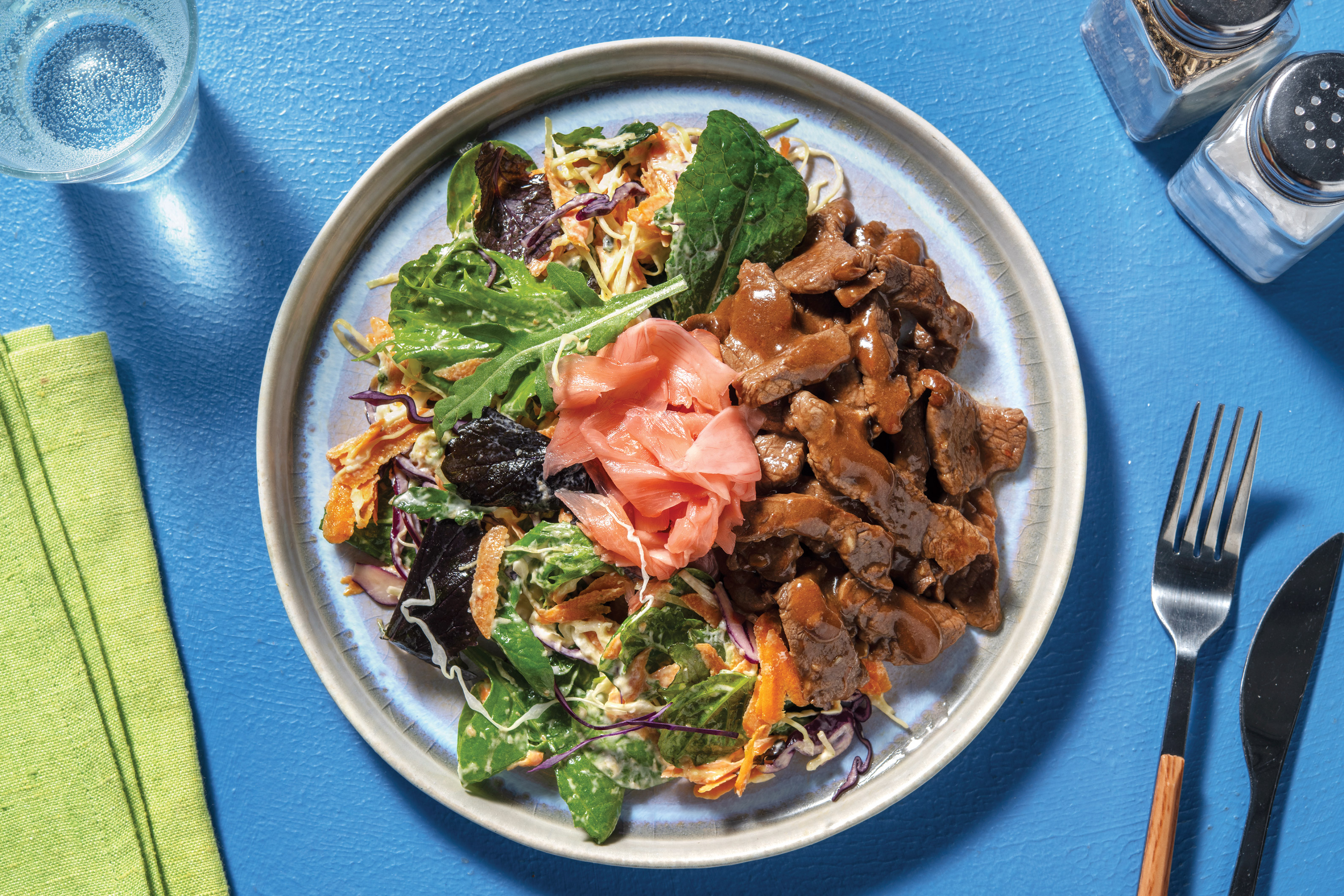 Quick Asian-Style Beef & Rainbow Slaw Recipe | HelloFresh