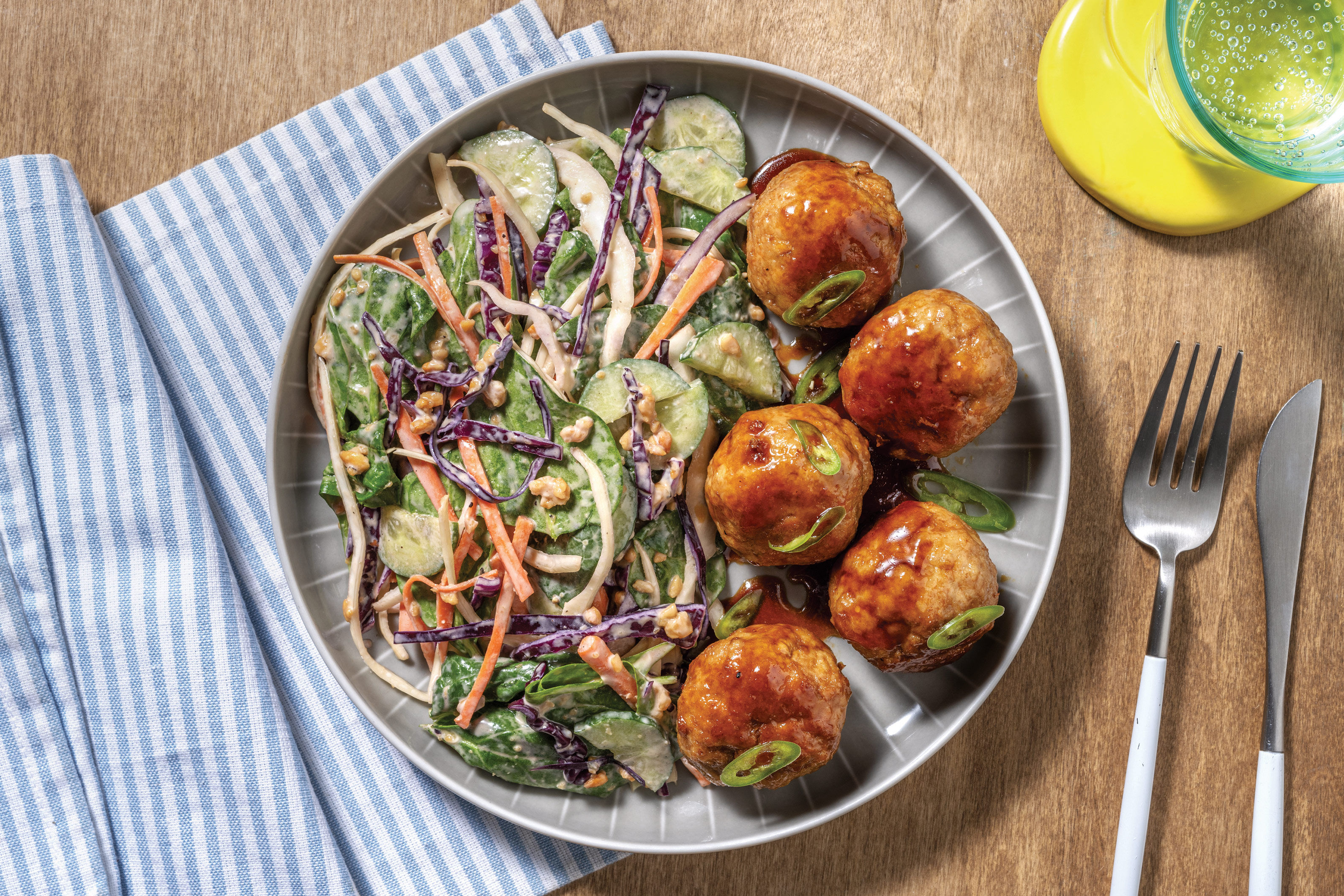 Quick HoneySoy Pork Meatballs Recipe HelloFresh