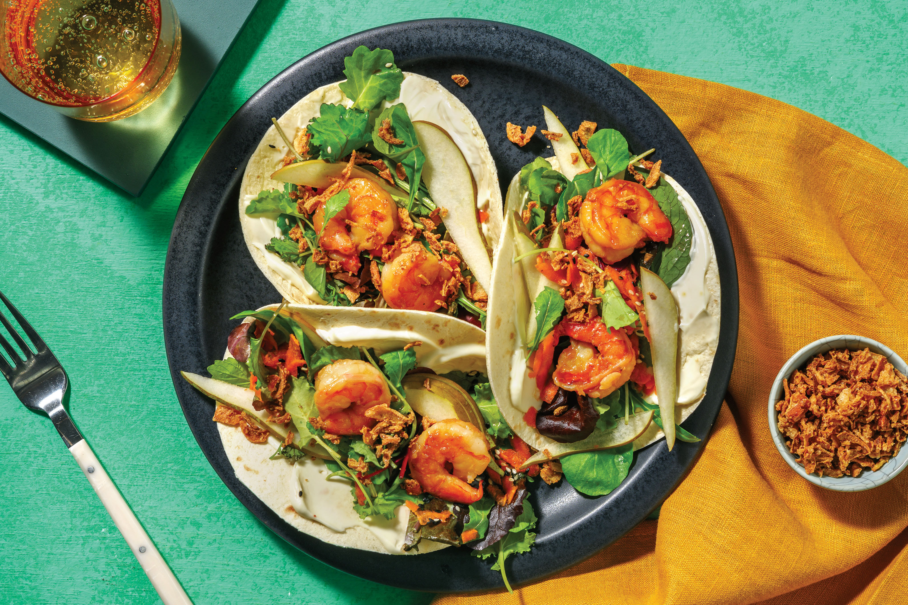 Quick Honey-Soy Prawn Tacos Recipe | HelloFresh